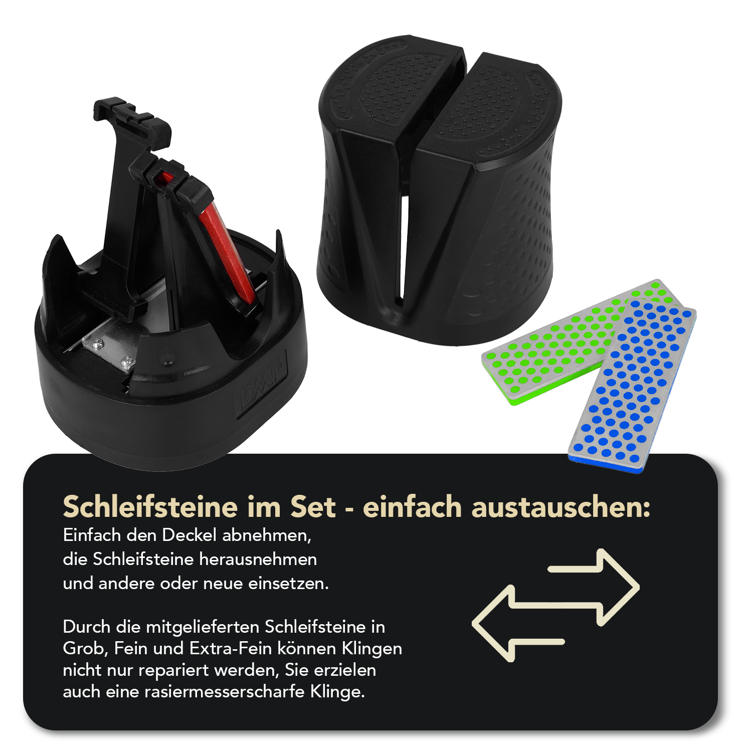 Simple Sharp Schwarz Spar-Angebot Grob, Fein & Extrafein