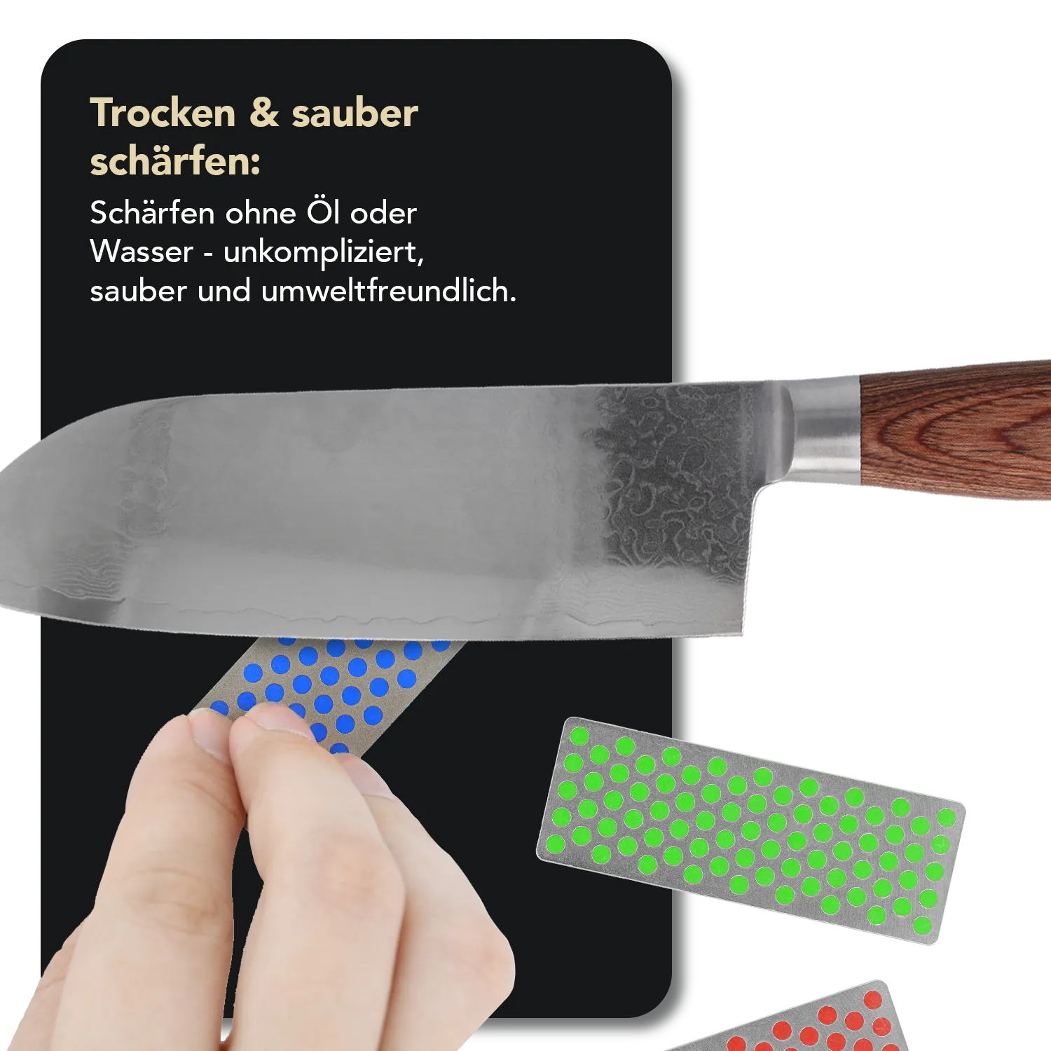 Diamond Whetstone™ Diamant Mini-Schleifstein 70mm Grob / Fein / Extrafein, W7EFC