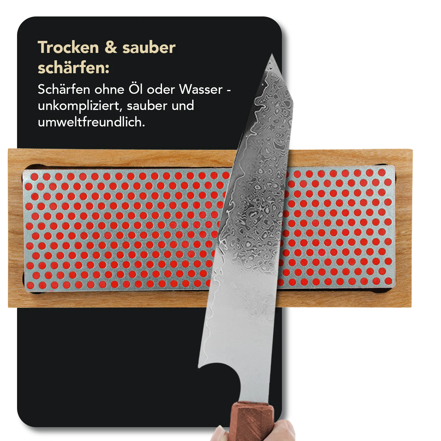 Diamond Whetstone™ Diamant Schleifstein in Holzbox 6" Fein, W6F
