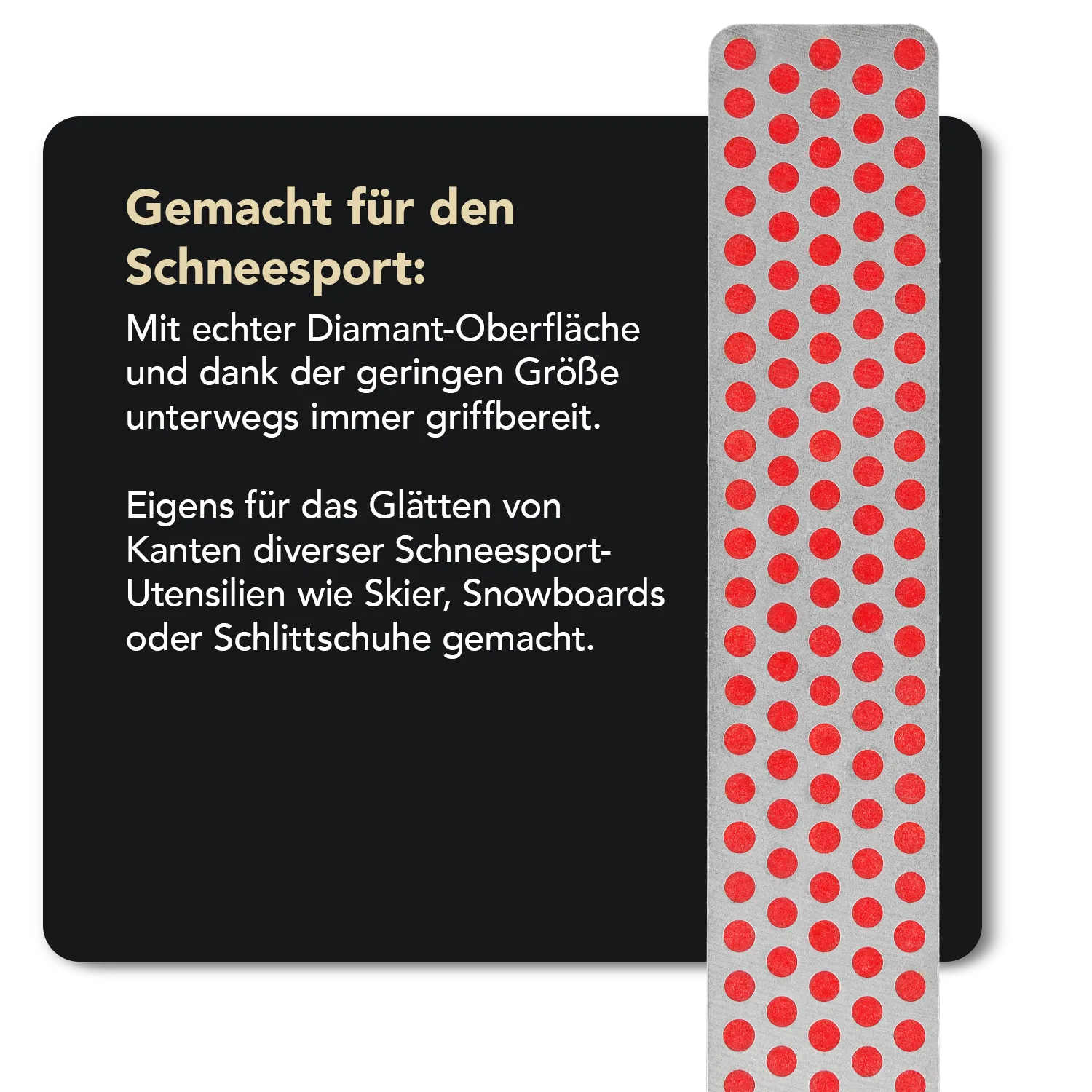 Ski & Snowboard Diamond Whetstone™ Diamant Taschenschleifstein 4" Grob, WS4F