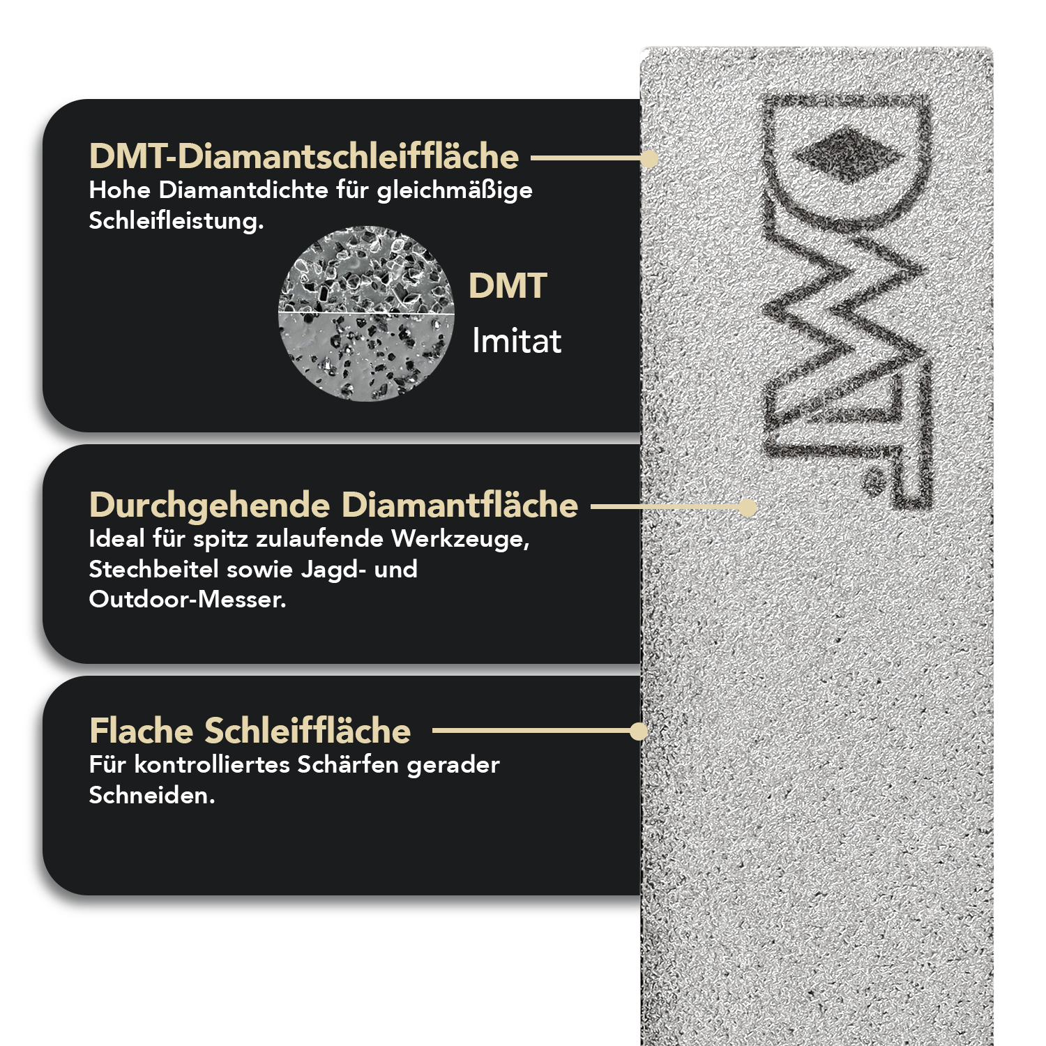 Dia-Sharp® Diamant Taschenschleifstein 4" Kit, D4K