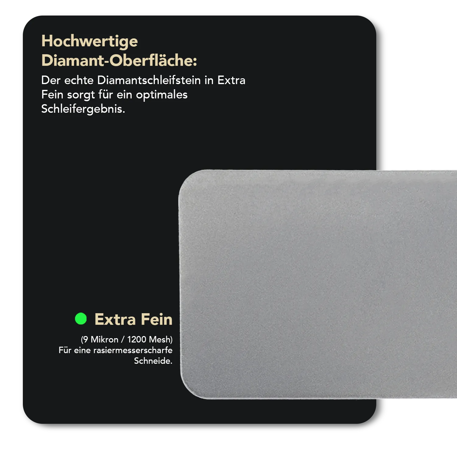 Dia-Sharp® Diamant Taschenschleifstein im Kreditkartenformat Extrafein, D3E