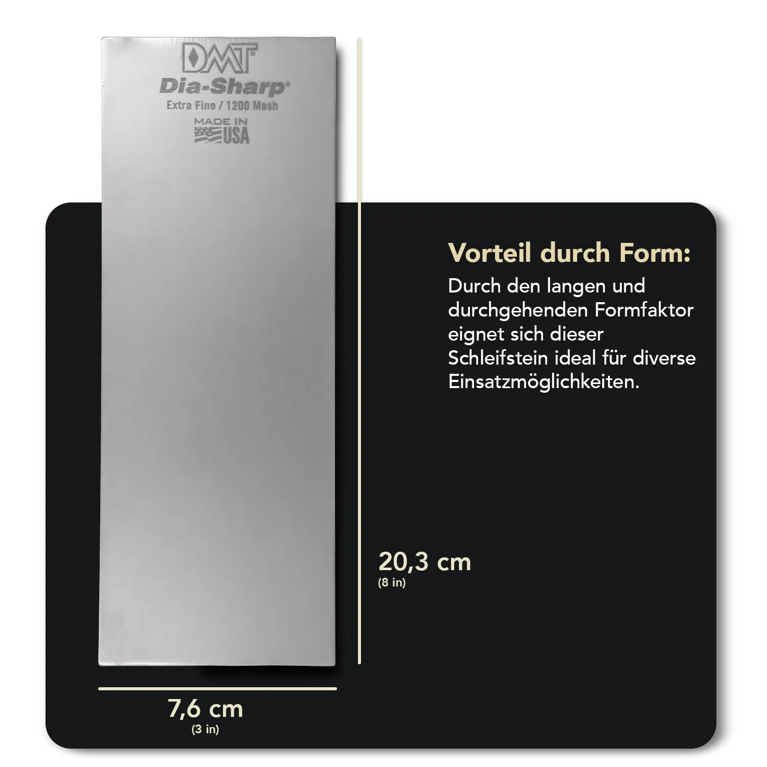 Dia-Sharp® Diamant Schleifstein 8" Extrafein, D8E