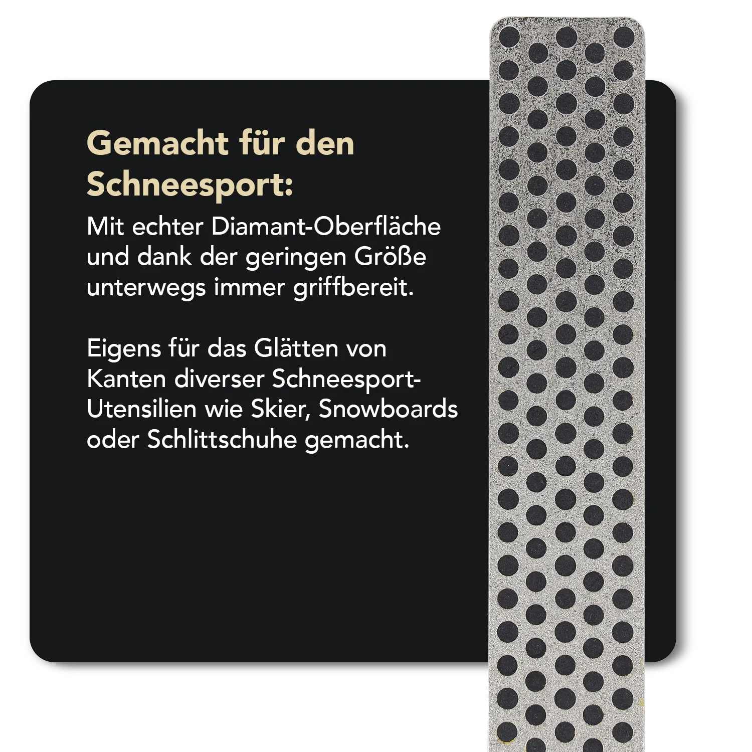 Ski & Snowboard Diamond Whetstone™ Diamant Taschenschleifstein 4" Grob, WS4X