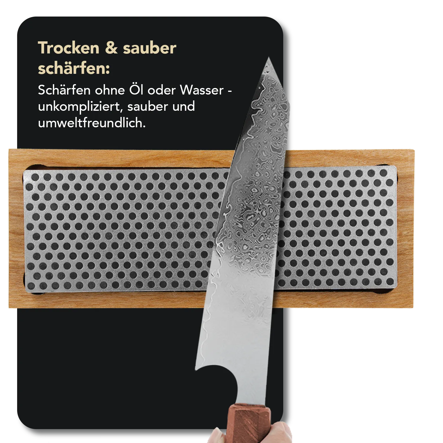 Diamond Whetstone™ Diamant Schleifstein in Holzbox 6" Extragrob, W6X