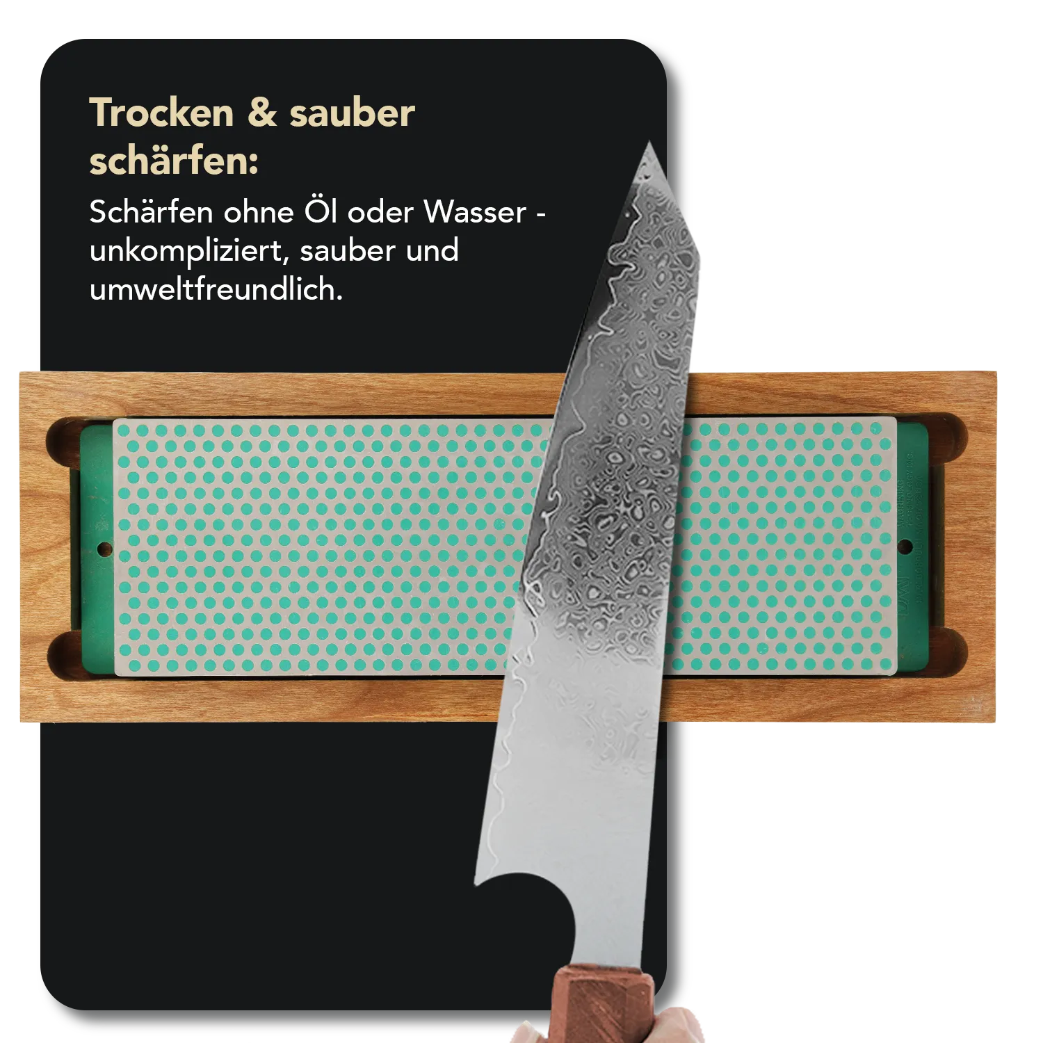 Diamond Whetstone™ Diamant Schleifstein in Holzbox 8" Extrafein, W8E