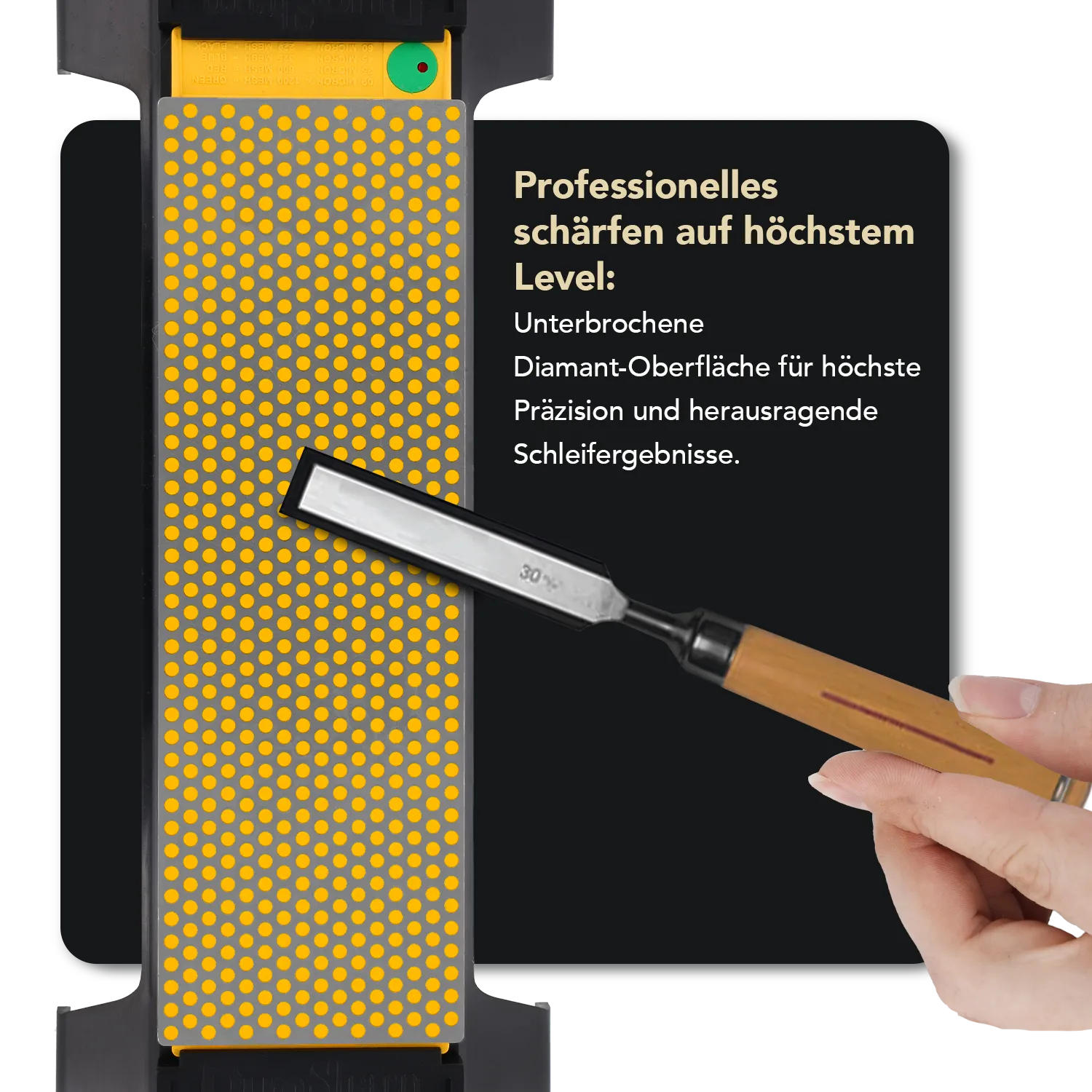 DuoSharp® Diamant Schleifstein 8" mit Basis Fein / Extrafein, W8EF-WB