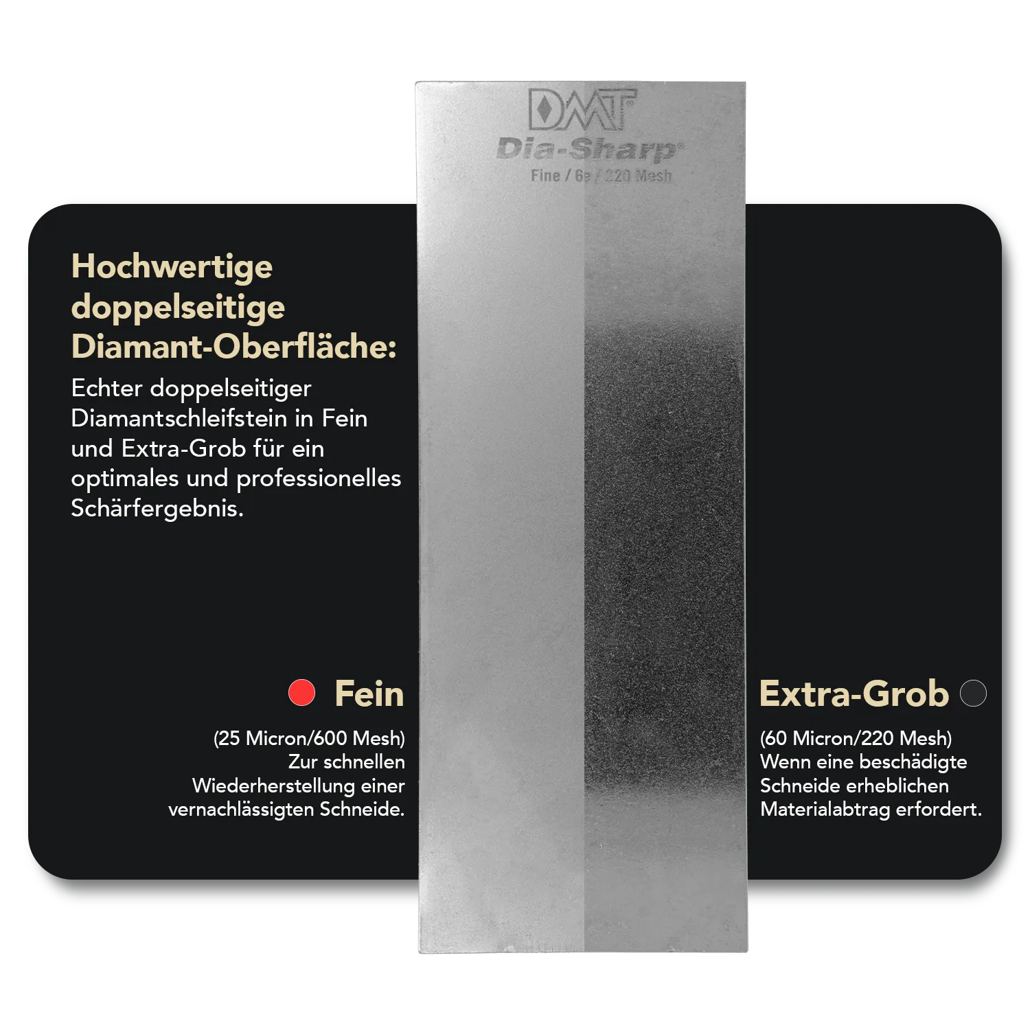 Dia-Sharp® Diamant Schleifstein 8" Extragrob / Fein, D8F/X