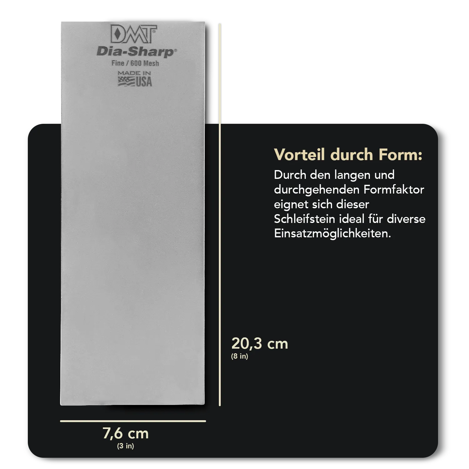 Dia-Sharp® Diamant Schleifstein 8" Fein, D8F Dia-Sharp® Diamant Schleifstein 8" Fein, D8F