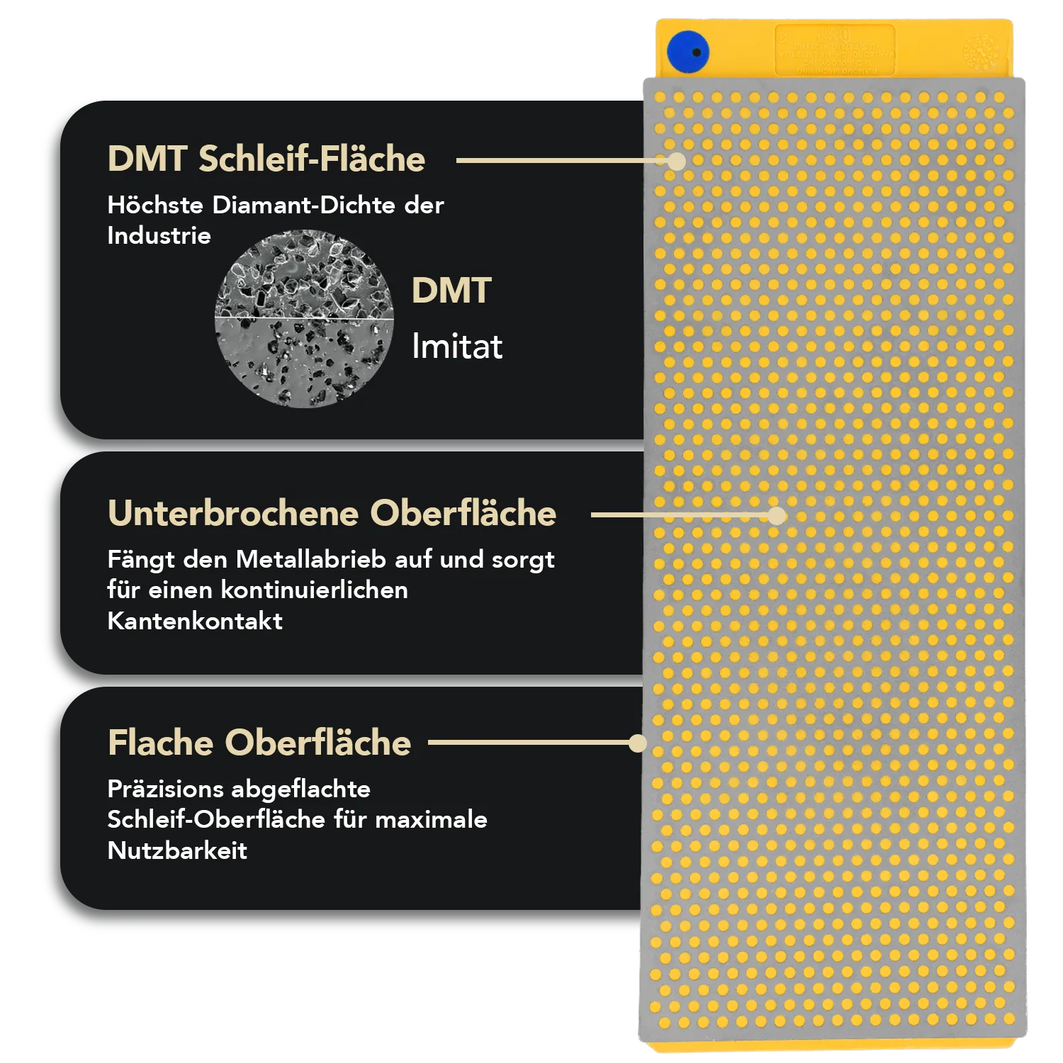 DuoSharp® Diamant Schleifstein 10" Extragrob / Grob, W250CXNB DuoSharp® Diamant Schleifstein 10" mit Basis Extragrob / Grob, W250CX-WB