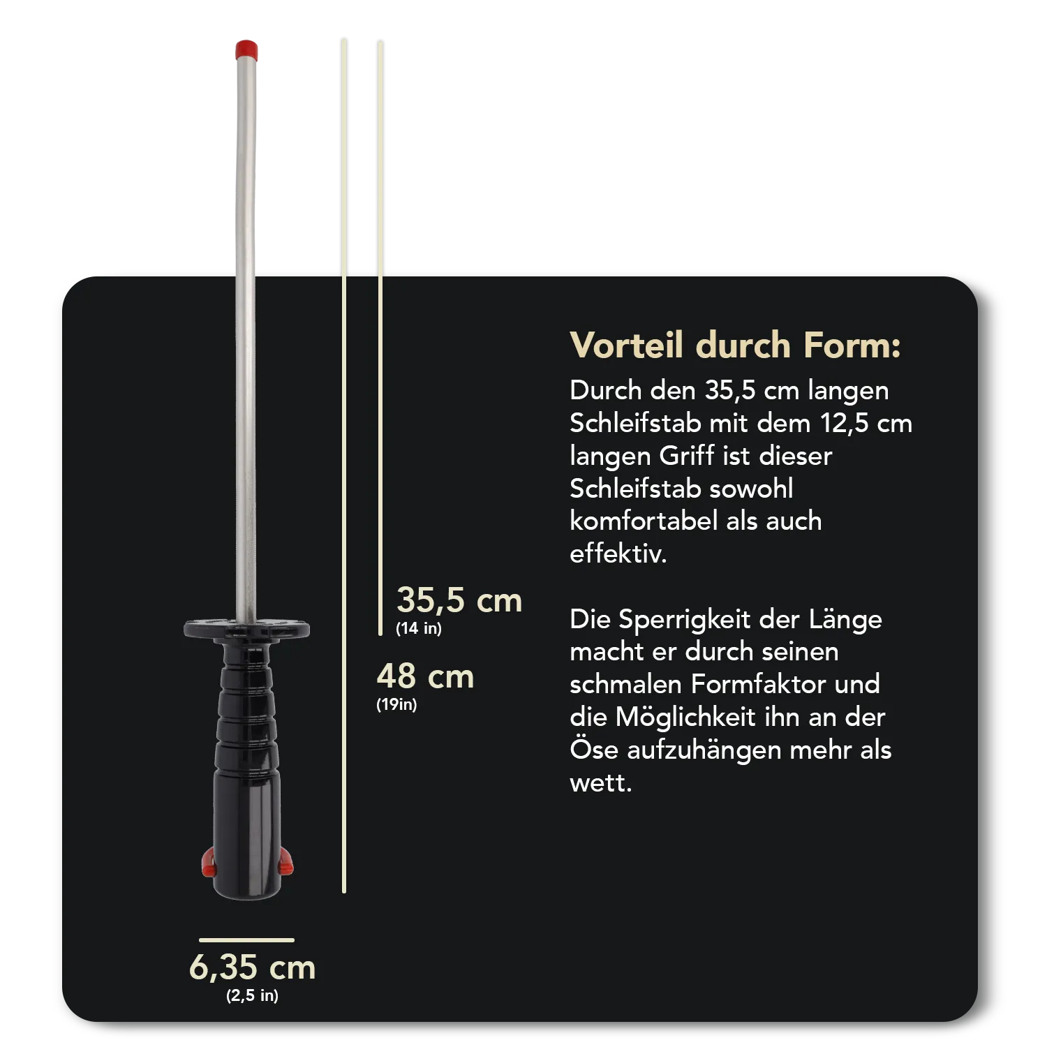 Diamond Steel™ Diamant Schleifstab 14" Fein, DS4F Diamond Steel™ Diamant Schleifstab 14" Fein, DS4F