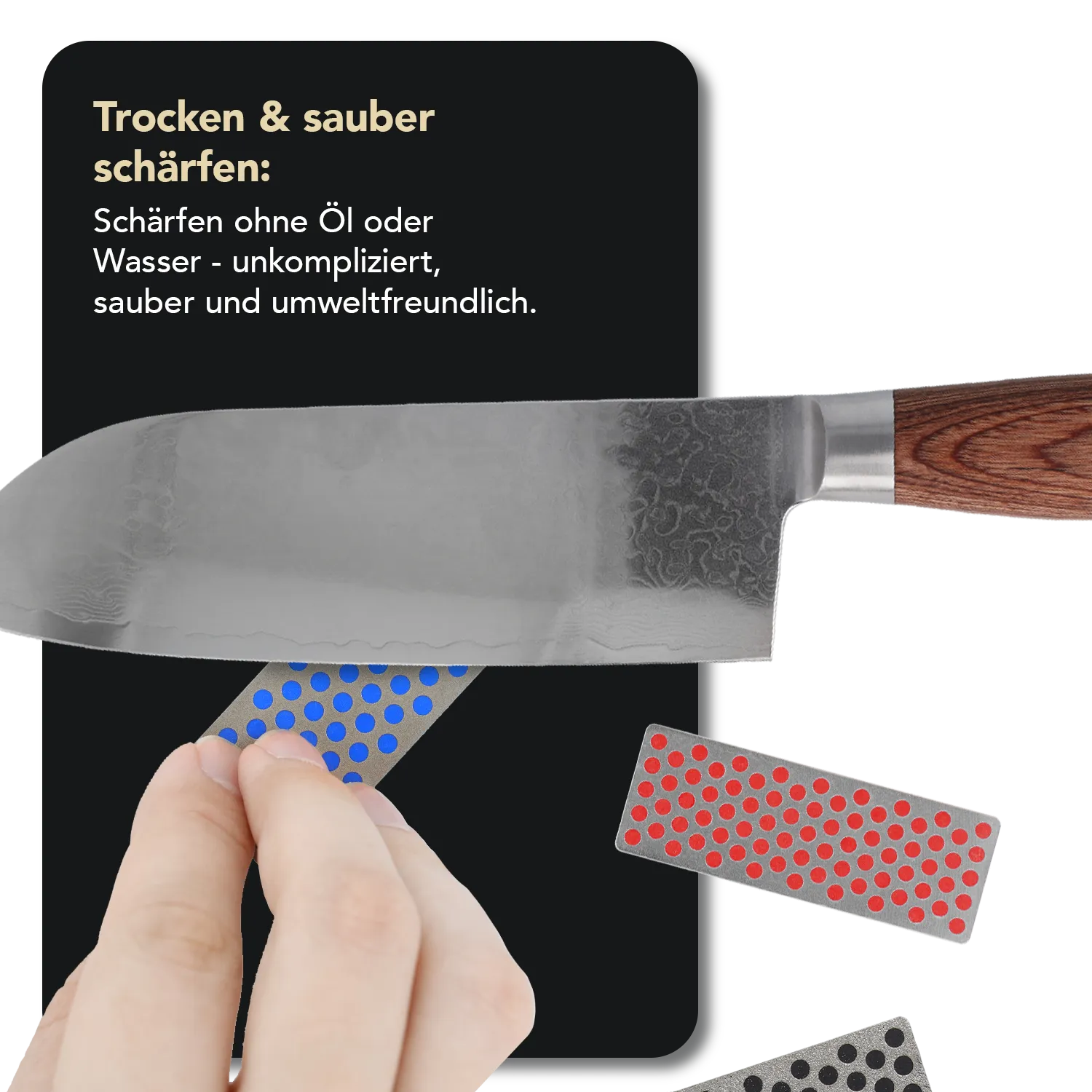 Ski & Snowboard Diamond Whetstone™ Diamant Taschenschleifstein 70mm Extragrob / Grob / Fein, WS7K