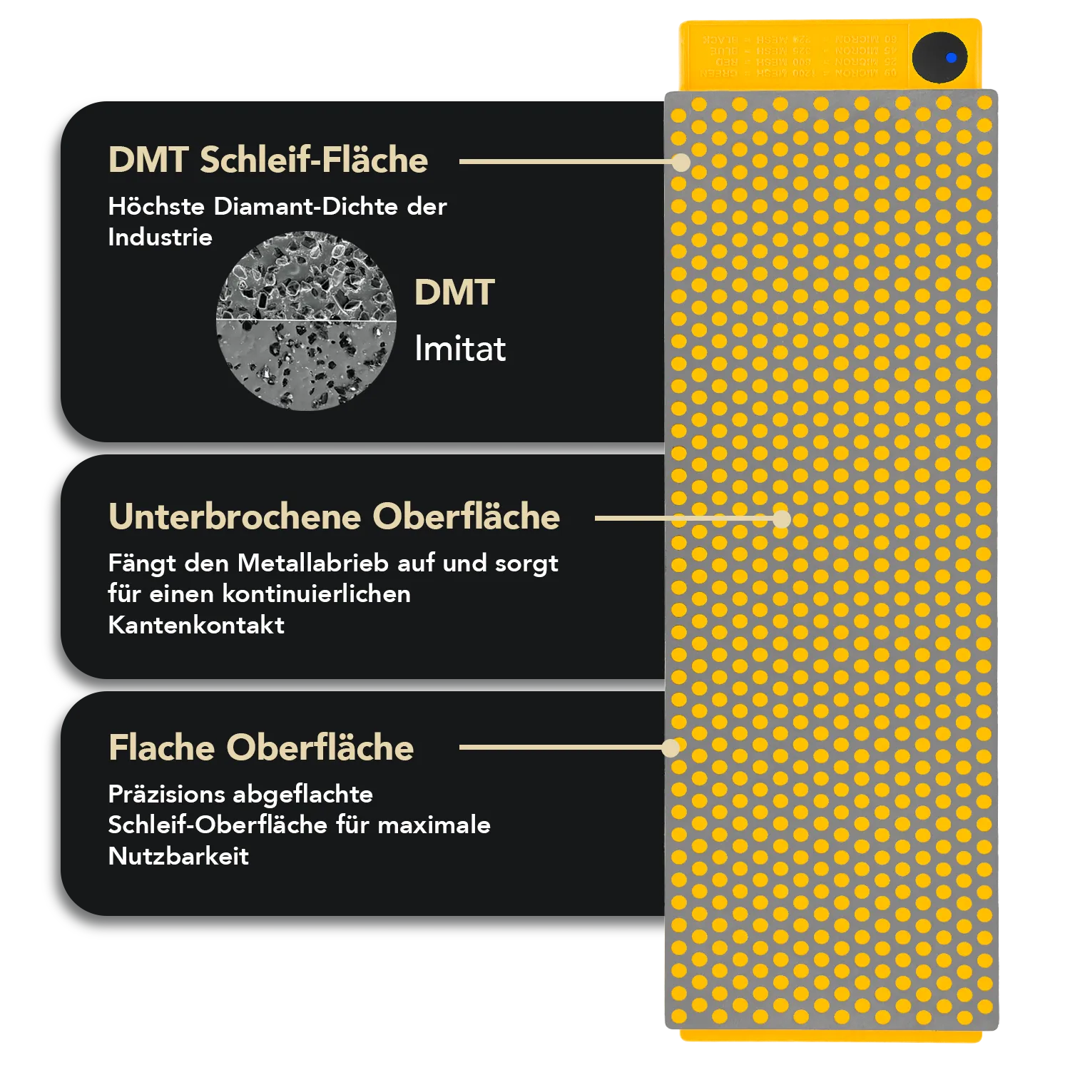 DuoSharp® Diamant Schleifstein 8" Extragrob / Grob, W8CXNB DuoSharp® Diamant Schleifstein 8" mit Basis Extragrob / Grob, W8CX-WB