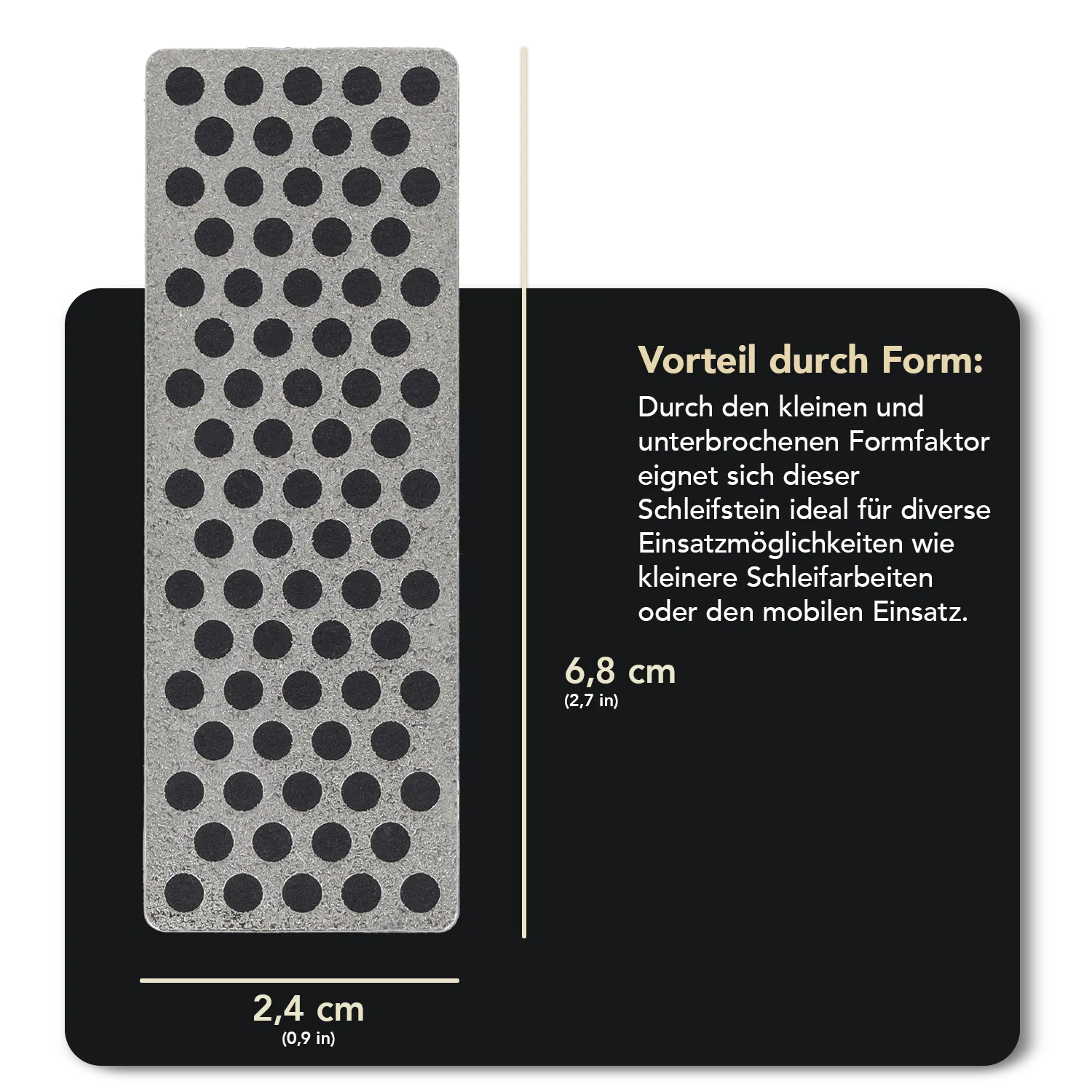 Diamond Whetstone™ Diamant Mini-Schleifstein 70mm Extragrob, W7X