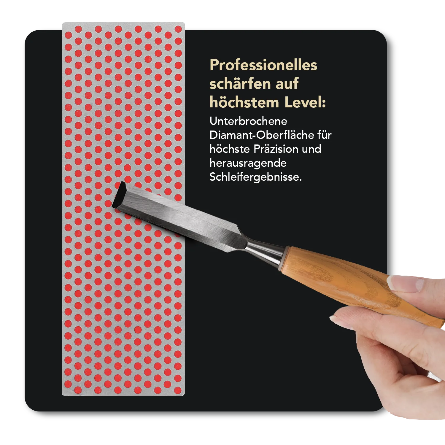 Diamond Whetstone™ Diamant Schleifstein in Holzbox 6" Grob / Fein / Extrafein, W6EFC