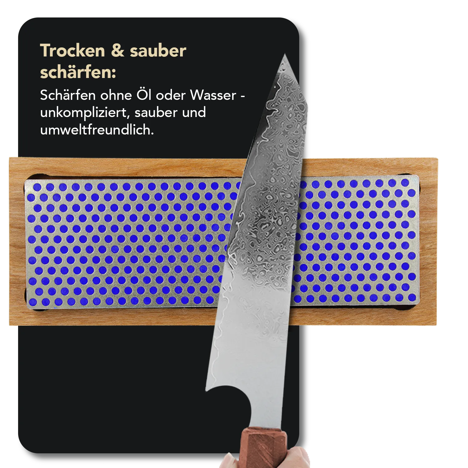 Diamond Whetstone™ Diamant Schleifstein in Holzbox 6" Grob, W6C