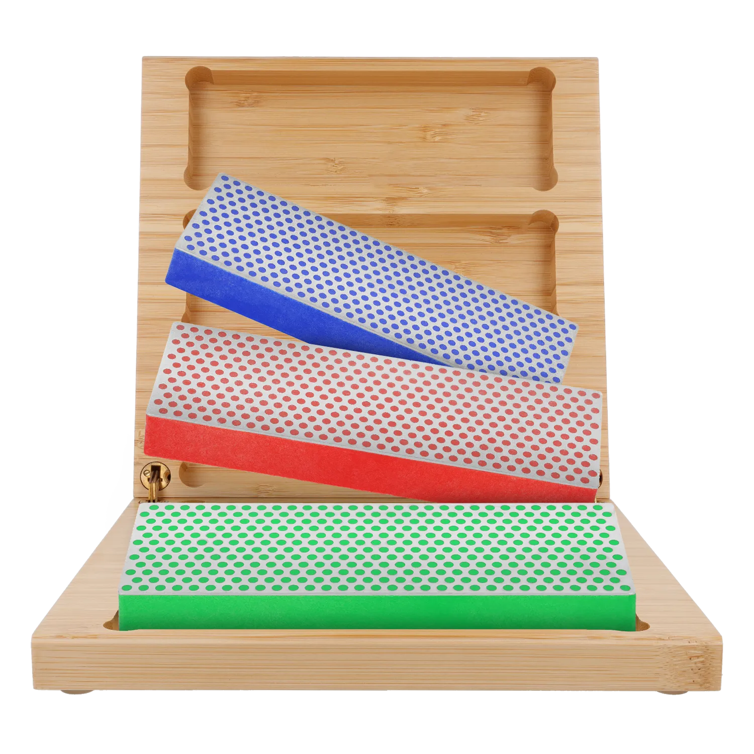 Diamond Whetstone™ Diamant Schleifstein in Holzbox 6" Grob / Fein / Extrafein, W6EFC