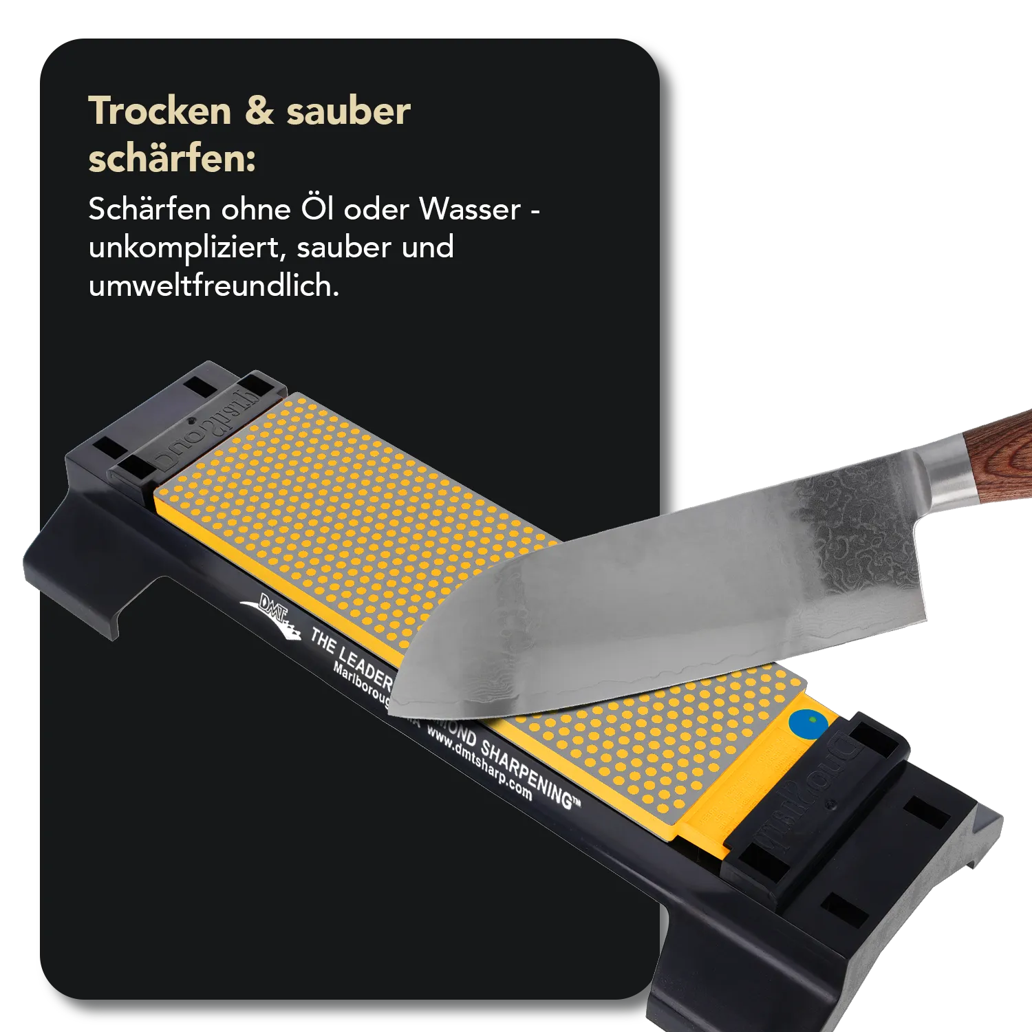 DuoSharp® Diamant Schleifstein 8" mit Basis Grob / Extrafein, W8EC-WB