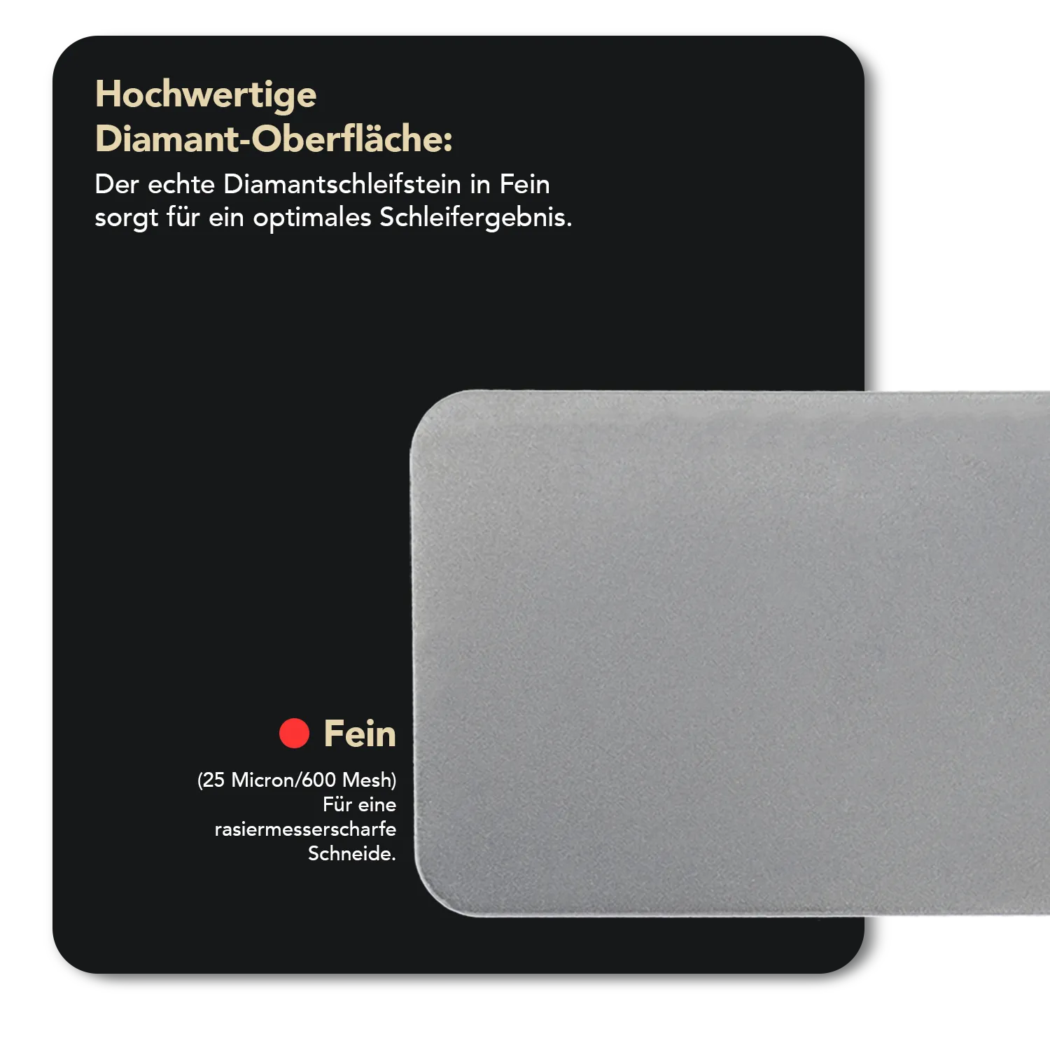 Dia-Sharp® Diamant Taschenschleifstein im Kreditkartenformat Fein, D3F