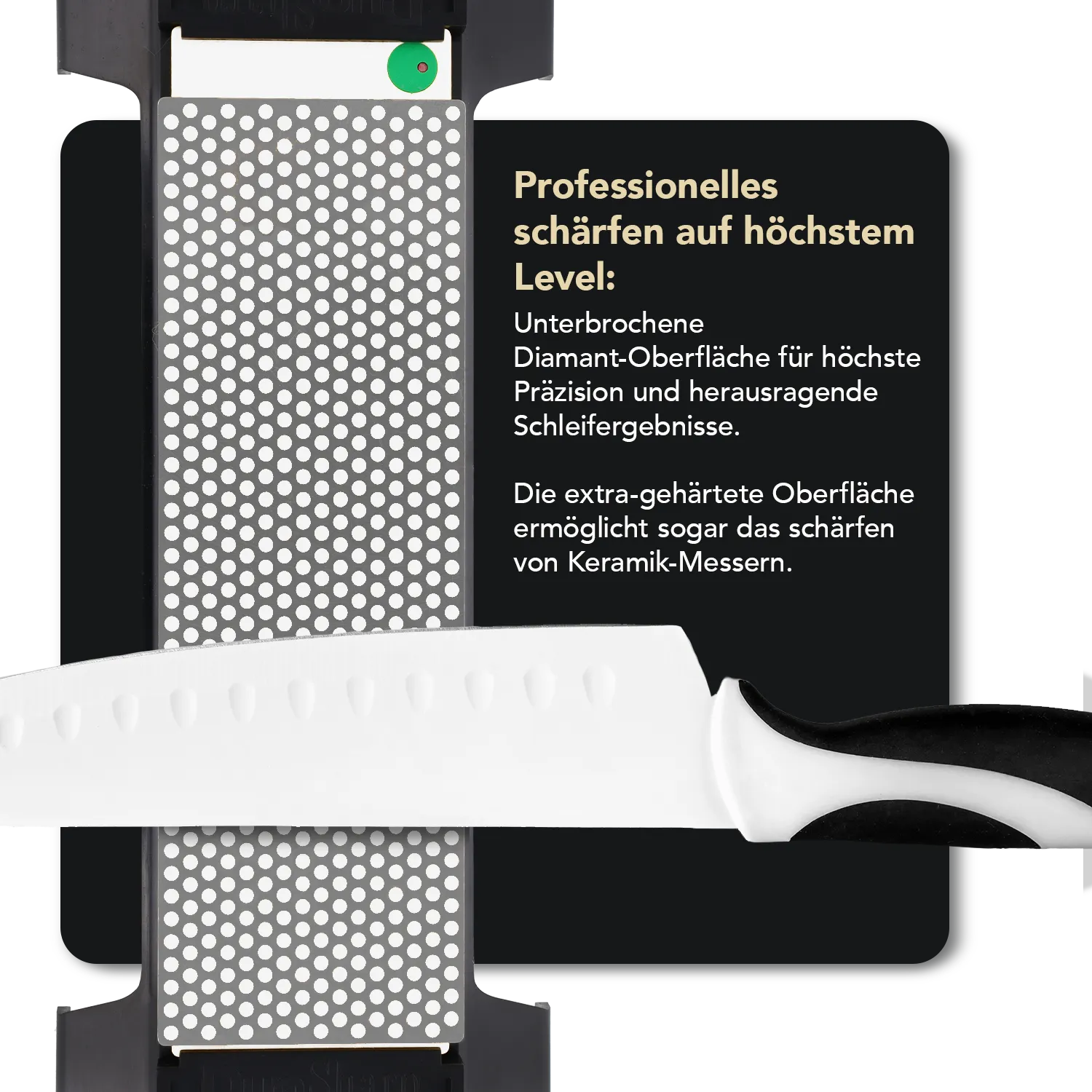 DuoSharp® Hardcoat™ Diamant Schleifstein 8" mit Basis Fein / Extrafein, W8EF-H-WB