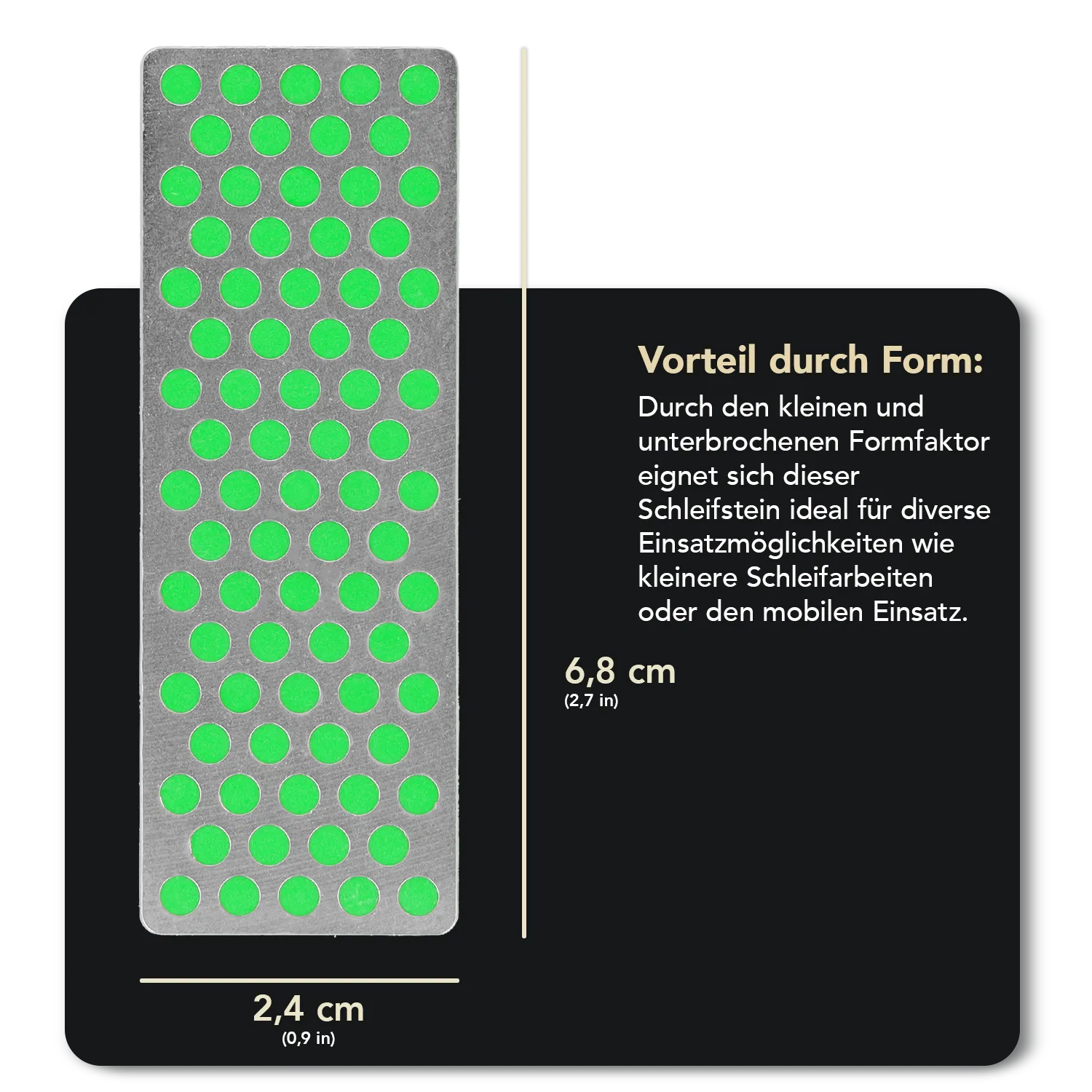 Ski & Snowboard Diamond Whetstone™ Diamant Taschenschleifstein 70mm Extrafein, WS7E