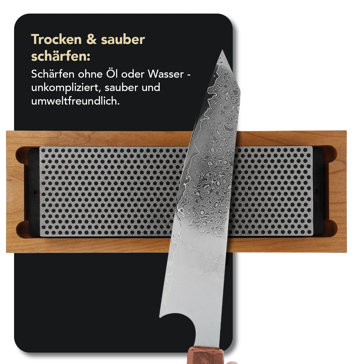 Diamond Whetstone™ Diamant Schleifstein in Holzbox 8" Extragrob, W8X