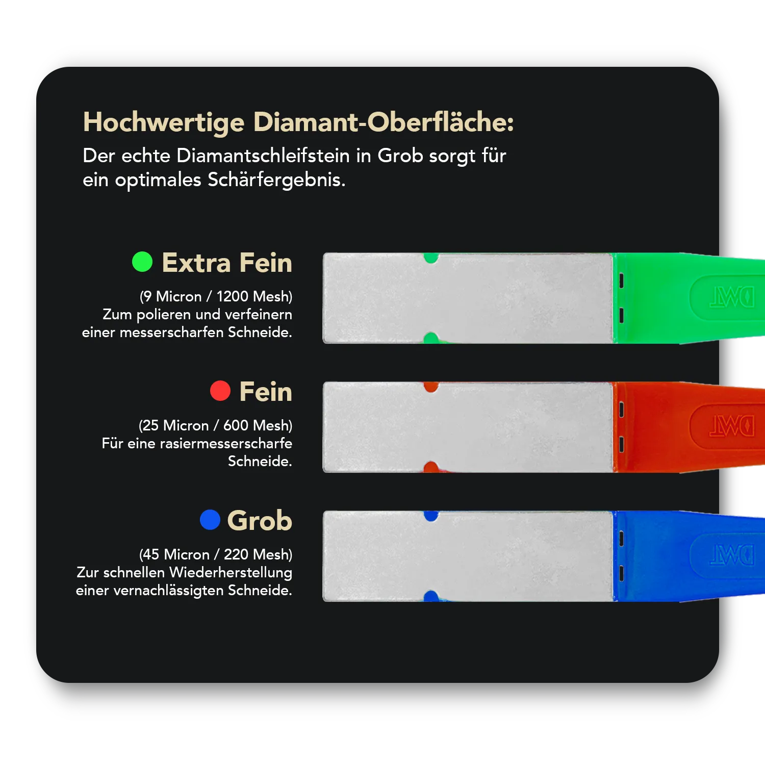 Dia-Sharp® Diamond Mini-Hone®  Diamant Schleiffeile Grob / Fein / Extrafein, D2K