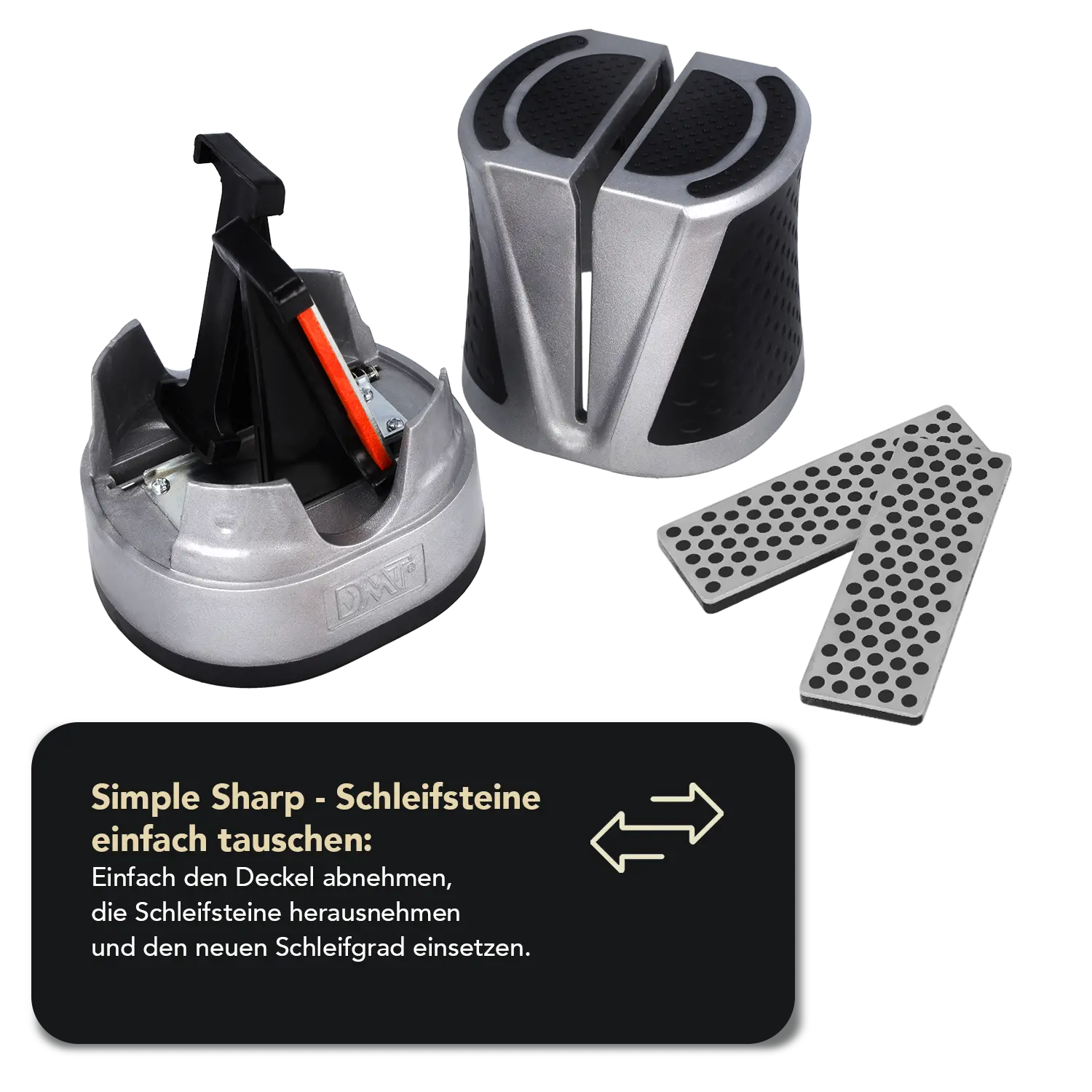 Simple Sharp Erweiterung Extragrob, 2 x Diamond Whetstone™ W7X