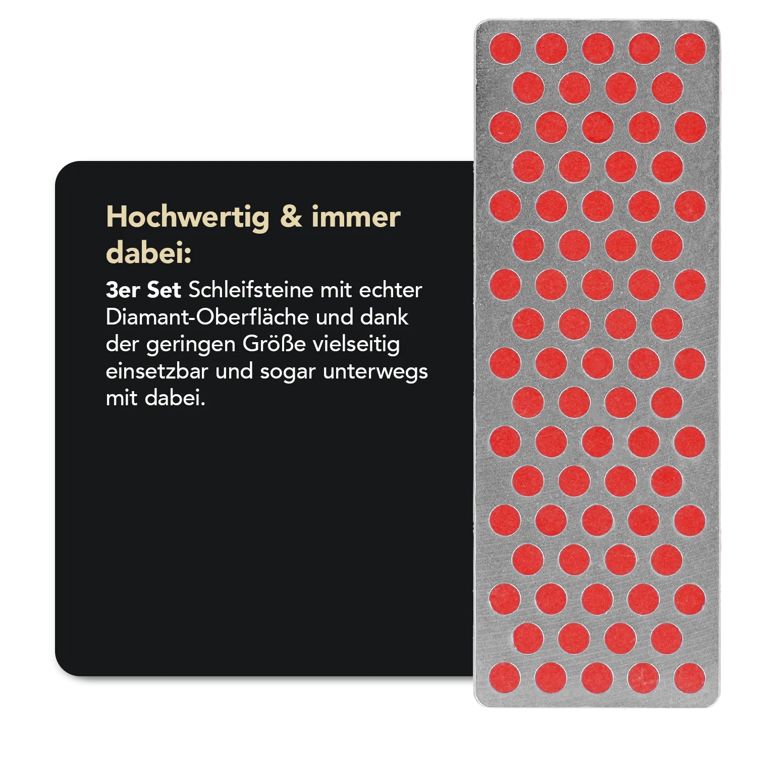 Diamond Whetstone™ Diamant Mini-Schleifstein 70mm Grob / Fein / Extrafein, W7EFC Ski & Snowboard Diamond Whetstone™ Diamant Taschenschleifstein 70mm Extragrob / Grob / Fein, WS7K