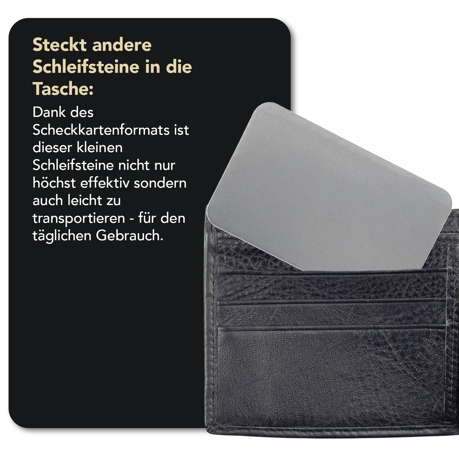 Dia-Sharp® Diamant Taschenschleifstein im Kreditkartenformat Extrafein, D3E