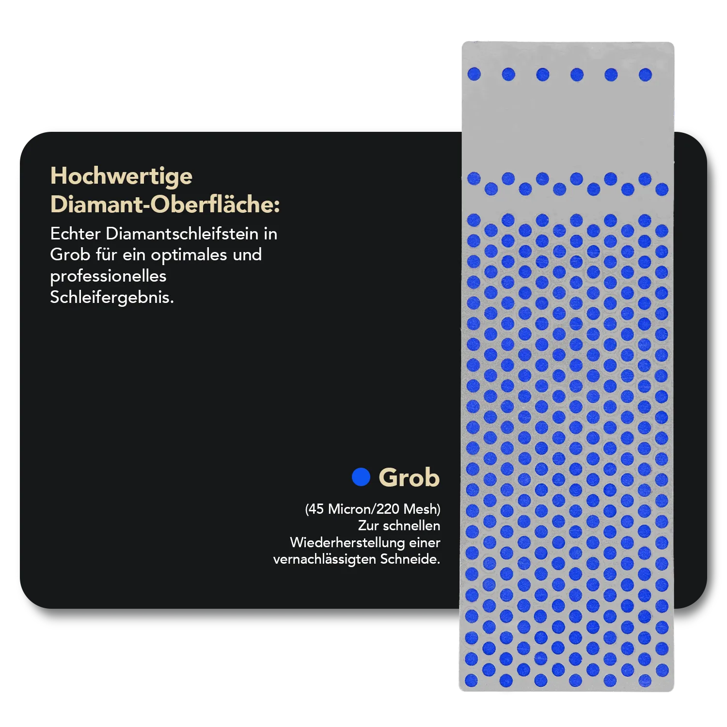 Machinist Diamond Whetstone™ Diamant Schleifstein in Kunststoffbox 6" Grob, WM6CP