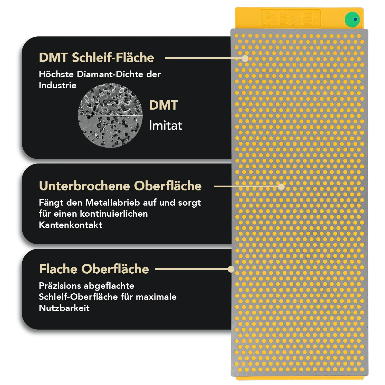 DuoSharp® Diamant Schleifstein 10" mit Basis Grob / Extrafein, W250EC-WB