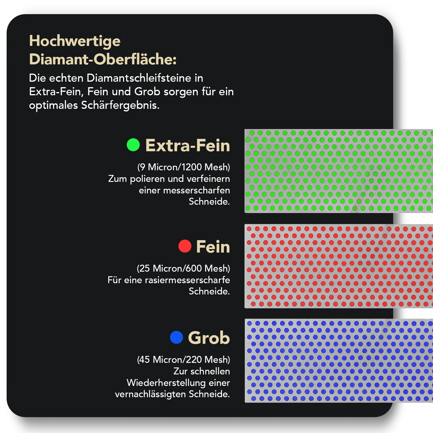 Diamond Whetstone™ Diamant Schleifstein in Holzbox 6" Grob / Fein / Extrafein, W6EFC