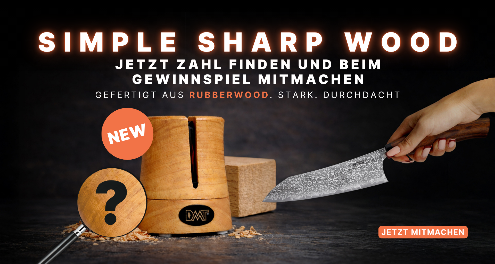 Gewinnspiel Simple Sharp Wood und Santoku Essential