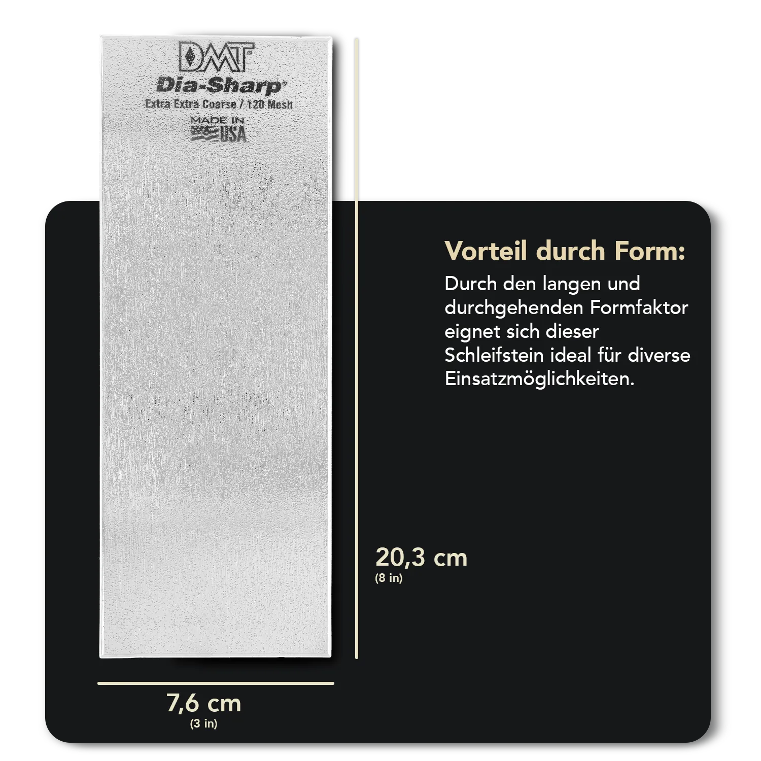 Dia-Sharp® Diamant Schleifstein 8" Extra-Extragrob, D8XX