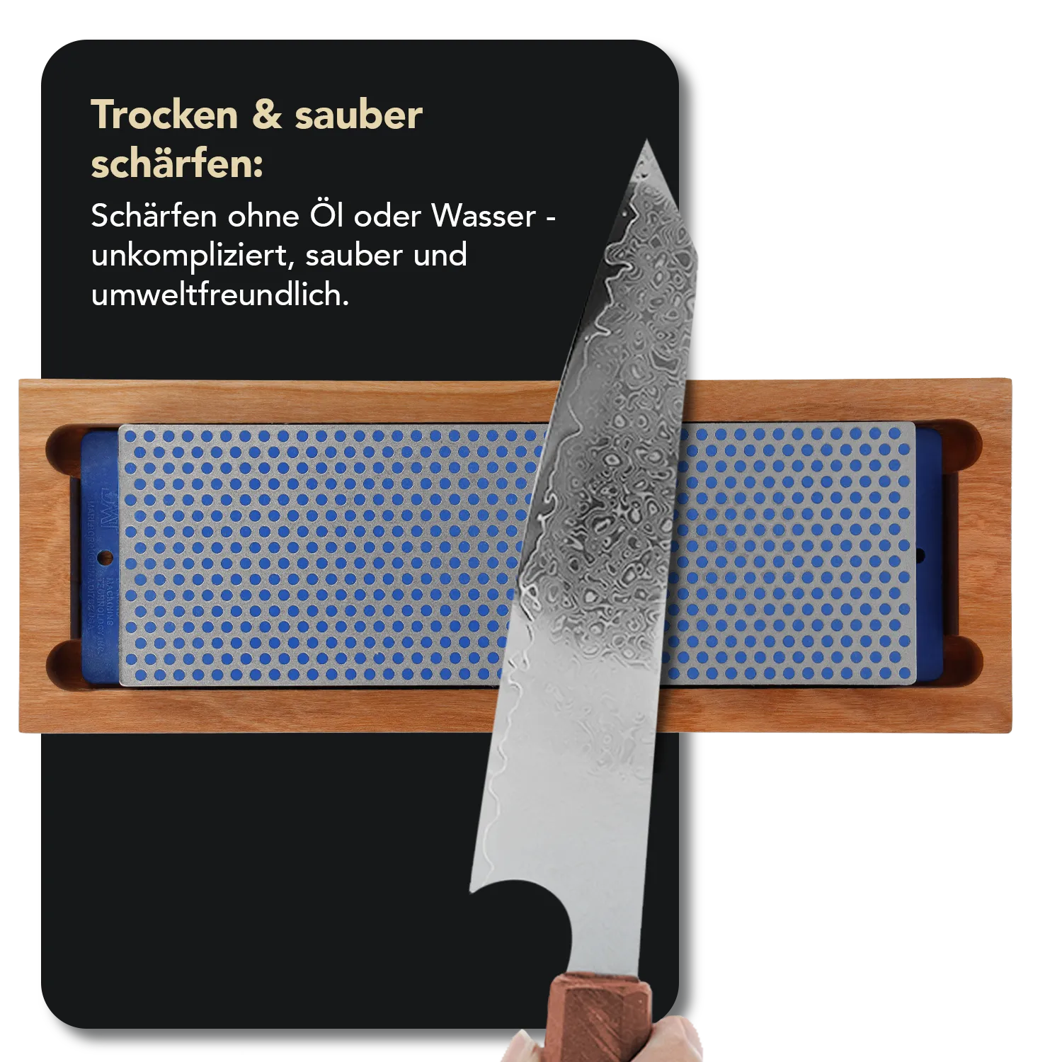 Diamond Whetstone™ Diamant Schleifstein in Holzbox 8" Grob, W8C
