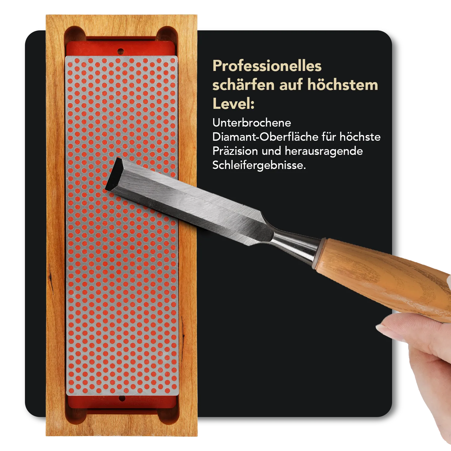 Diamond Whetstone™ Diamant Schleifstein in Holzbox 8" Fein, W8F