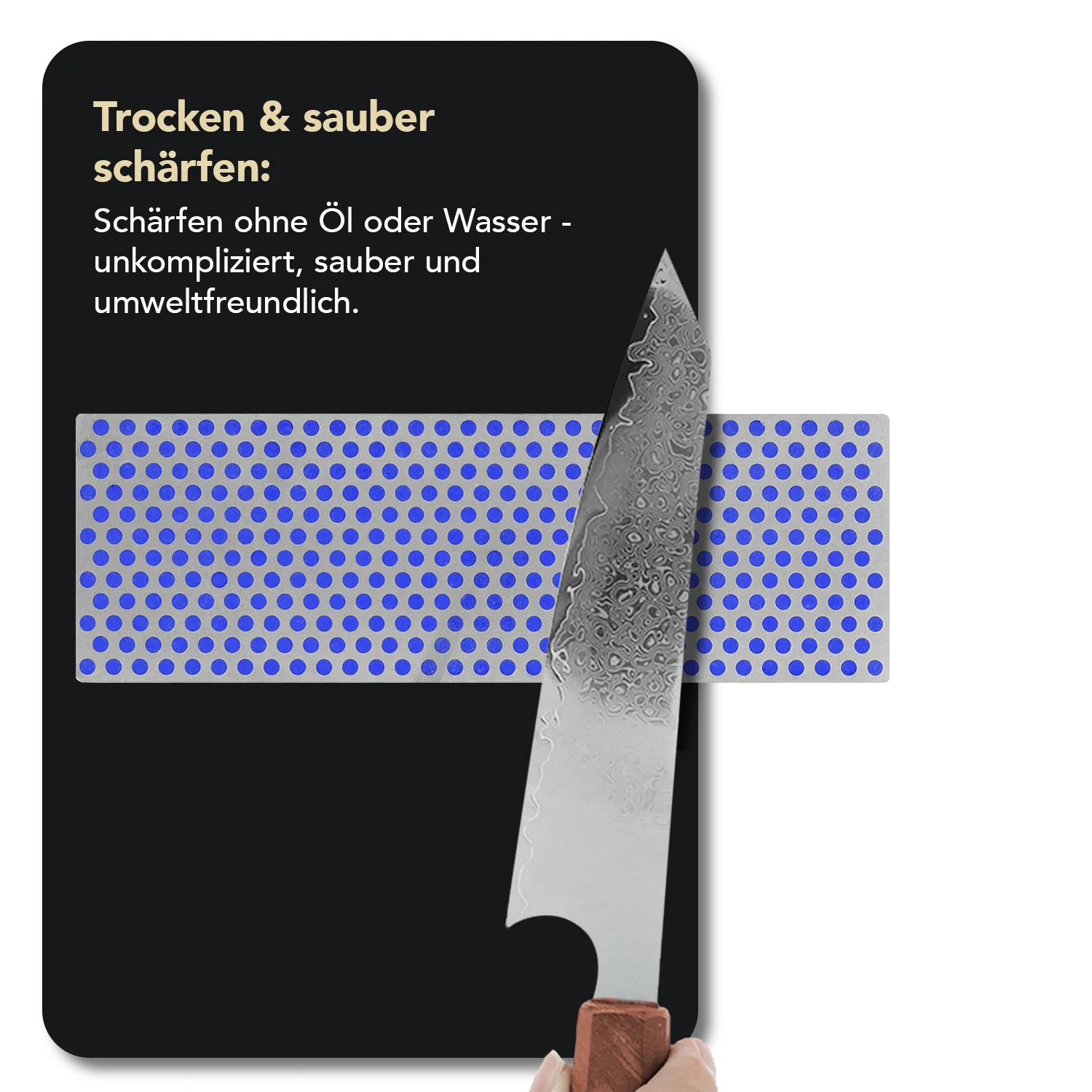 Diamond Whetstone™ Diamant Schleifstein in Holzbox 6" Grob / Fein / Extrafein, W6EFC