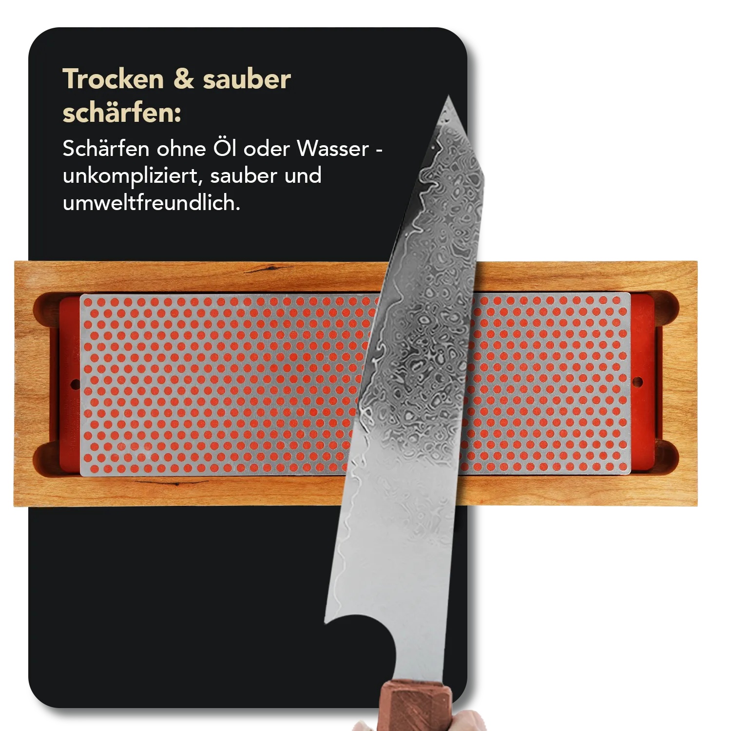 Diamond Whetstone™ Diamant Schleifstein in Holzbox 8" Fein, W8F