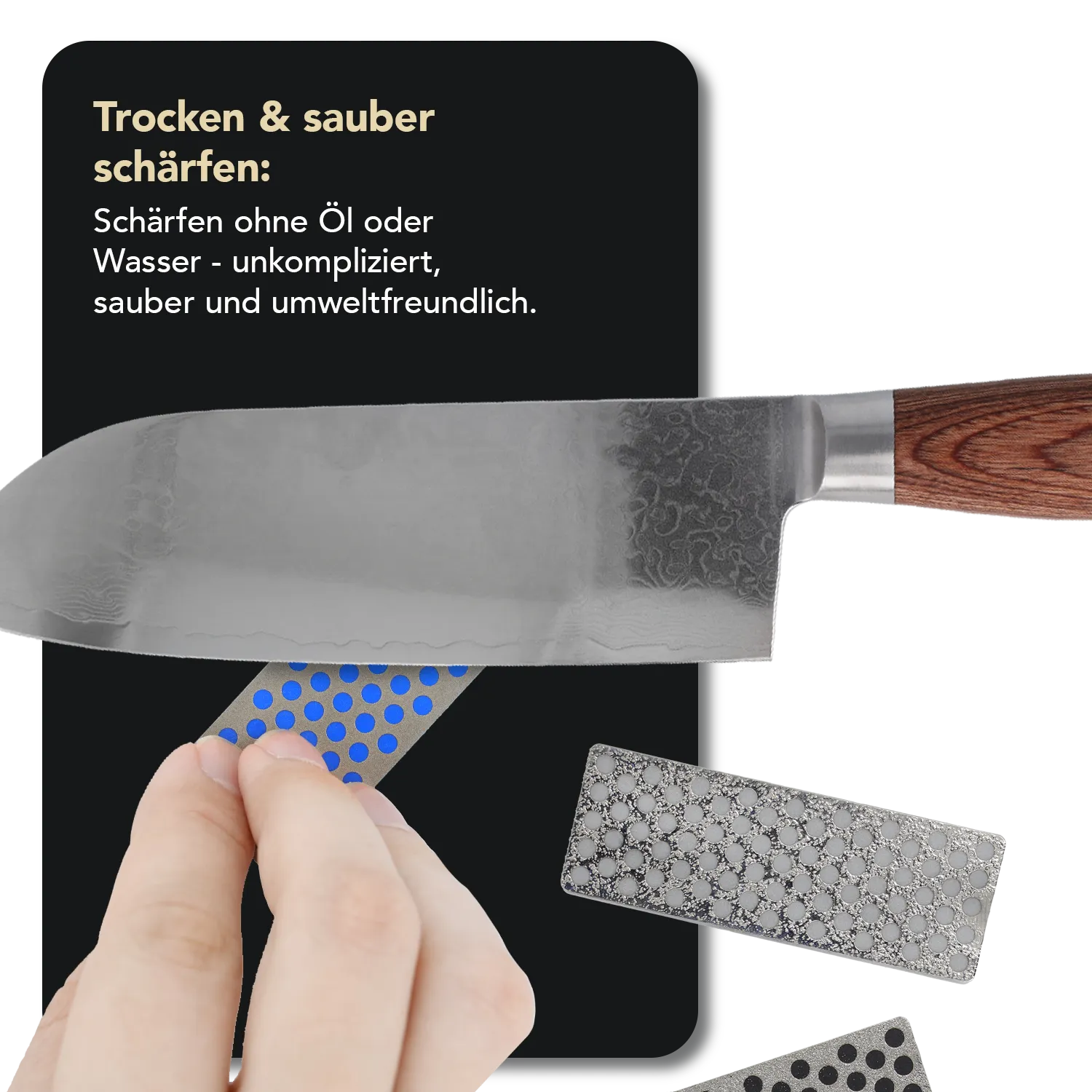 Ski & Snowboard Diamond Whetstone™ Diamant Taschenschleifstein 70mm Extra-Extragrob / Extragrob / Grob, WS7K2