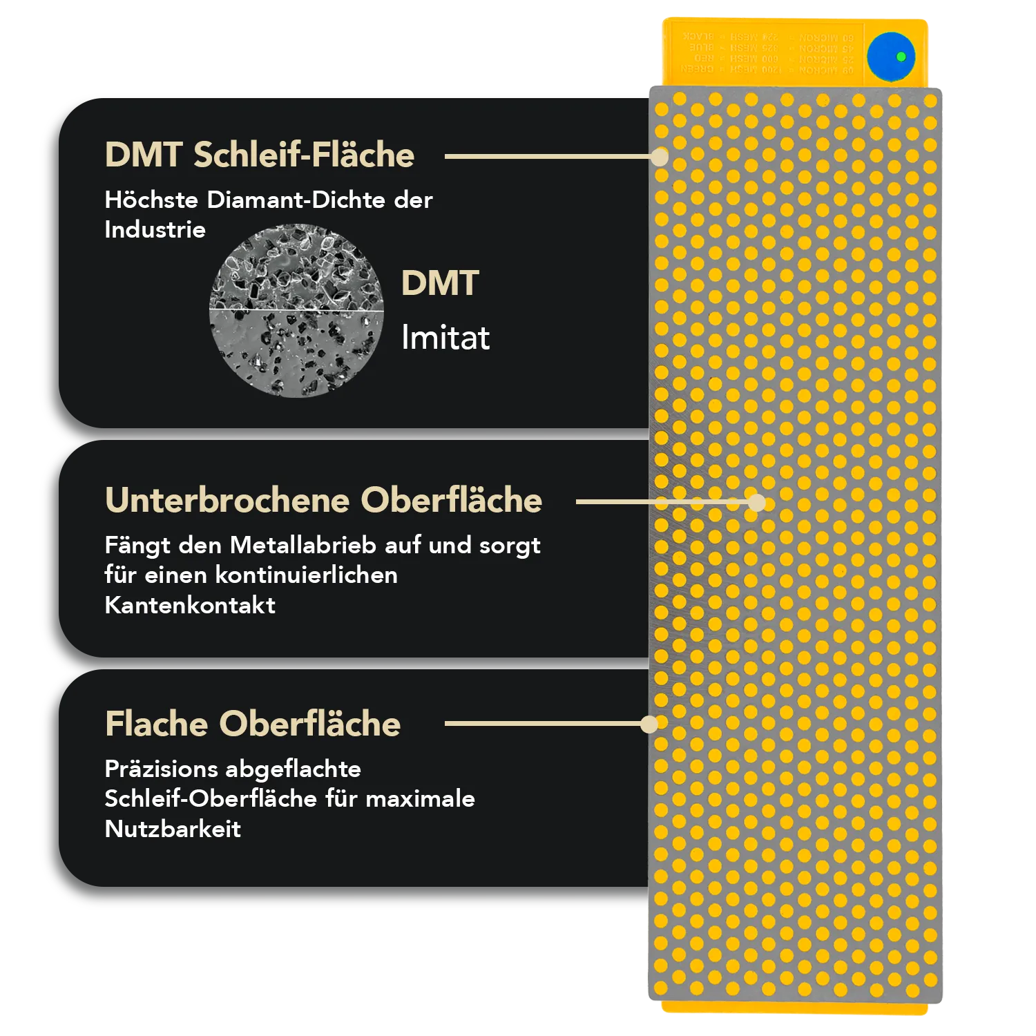 DuoSharp® Diamant Schleifstein 8" mit Basis Grob / Extrafein, W8EC-WB