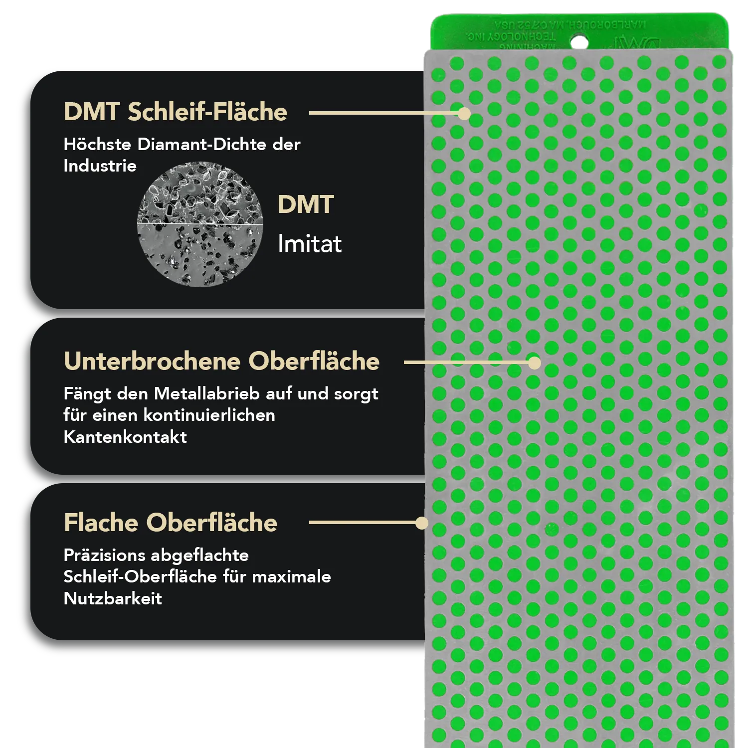 Diamond Whetstone™ Diamant Schleifstein in Holzbox 8" Extrafein, W8E