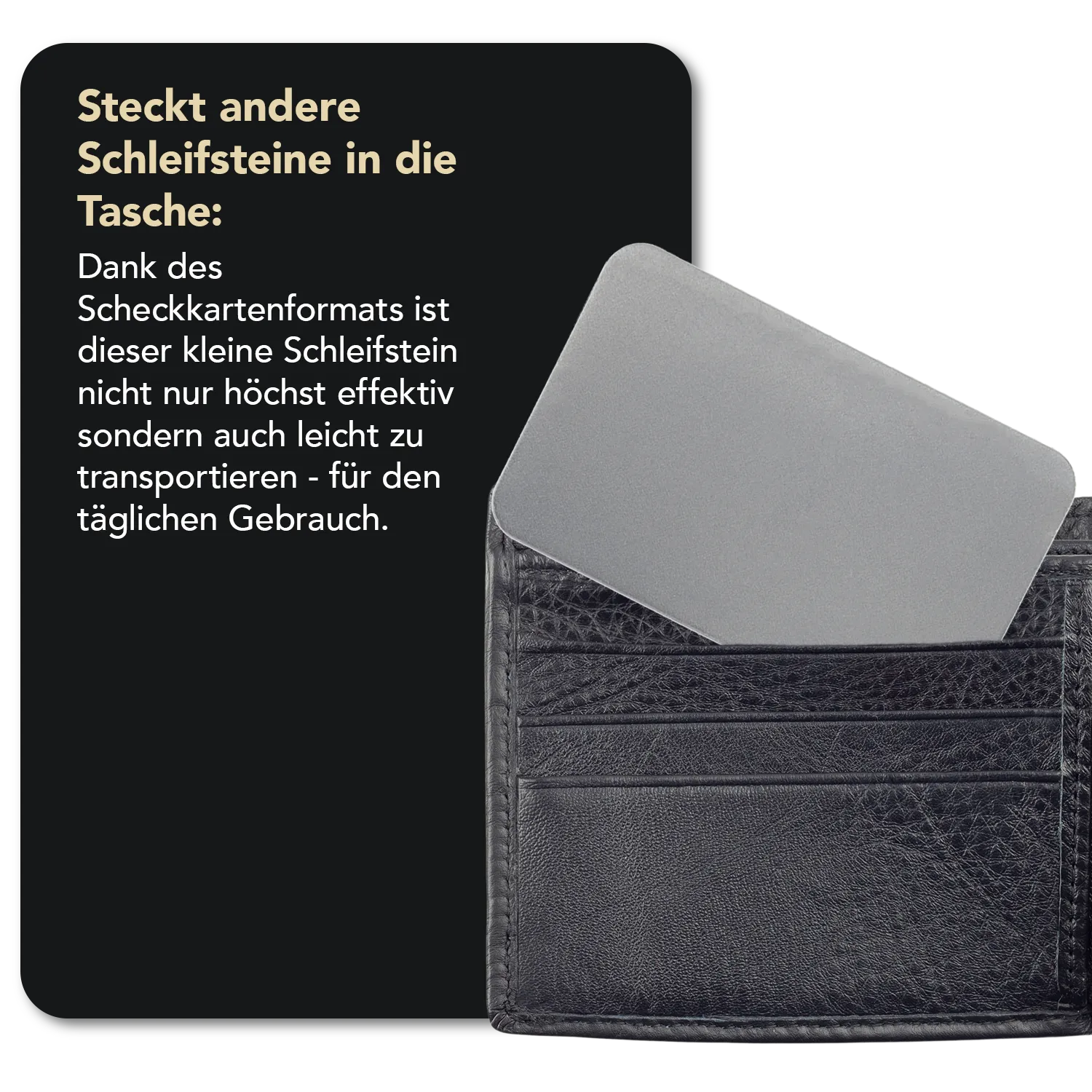 Dia-Sharp® Diamant Taschenschleifstein im Kreditkartenformat Fein, D3F
