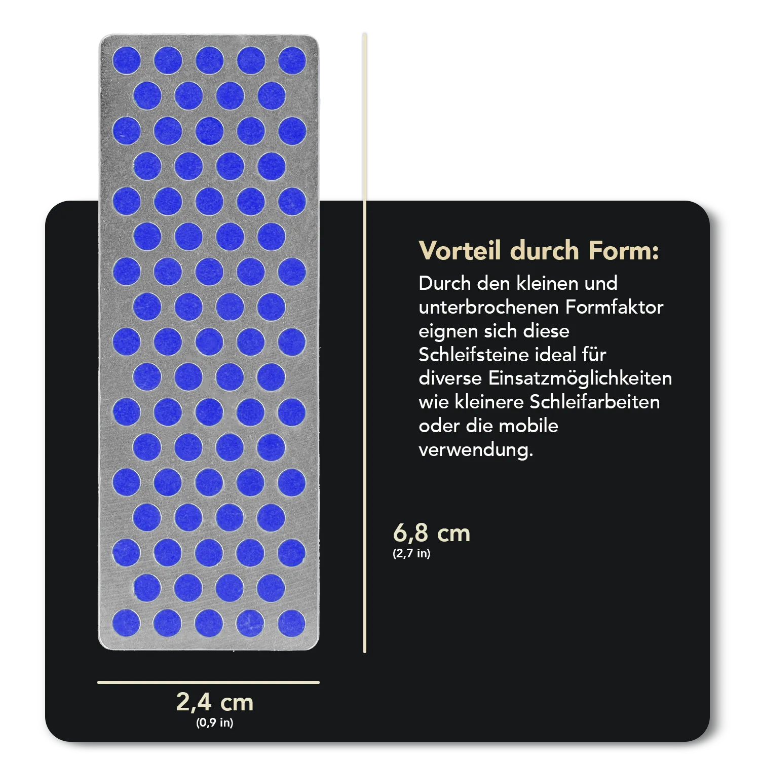 Ski & Snowboard Diamond Whetstone™ Diamant Taschenschleifstein 70mm Extra-Extragrob / Extragrob / Grob, WS7K2