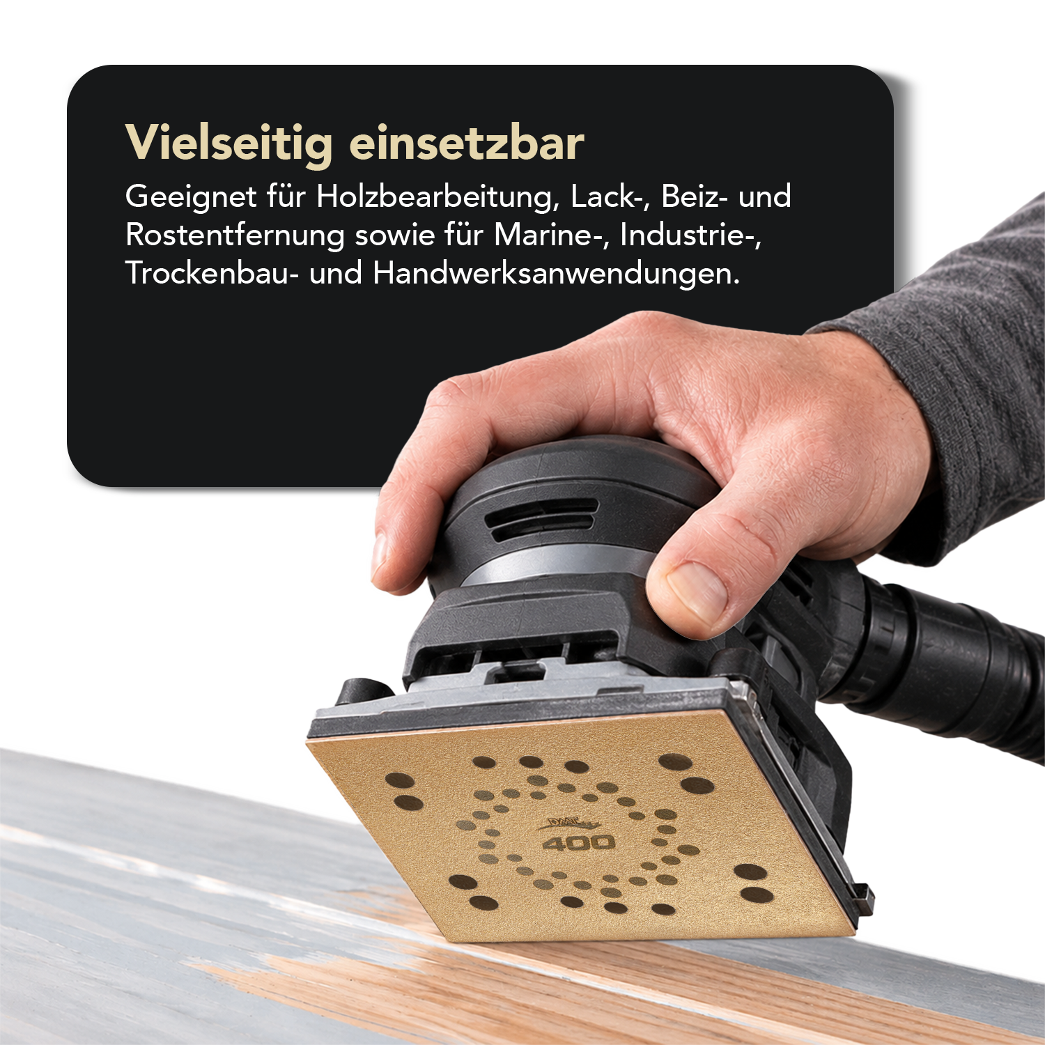 DMAXX 1/4 Blatt Schleifplatte - Körnung 400