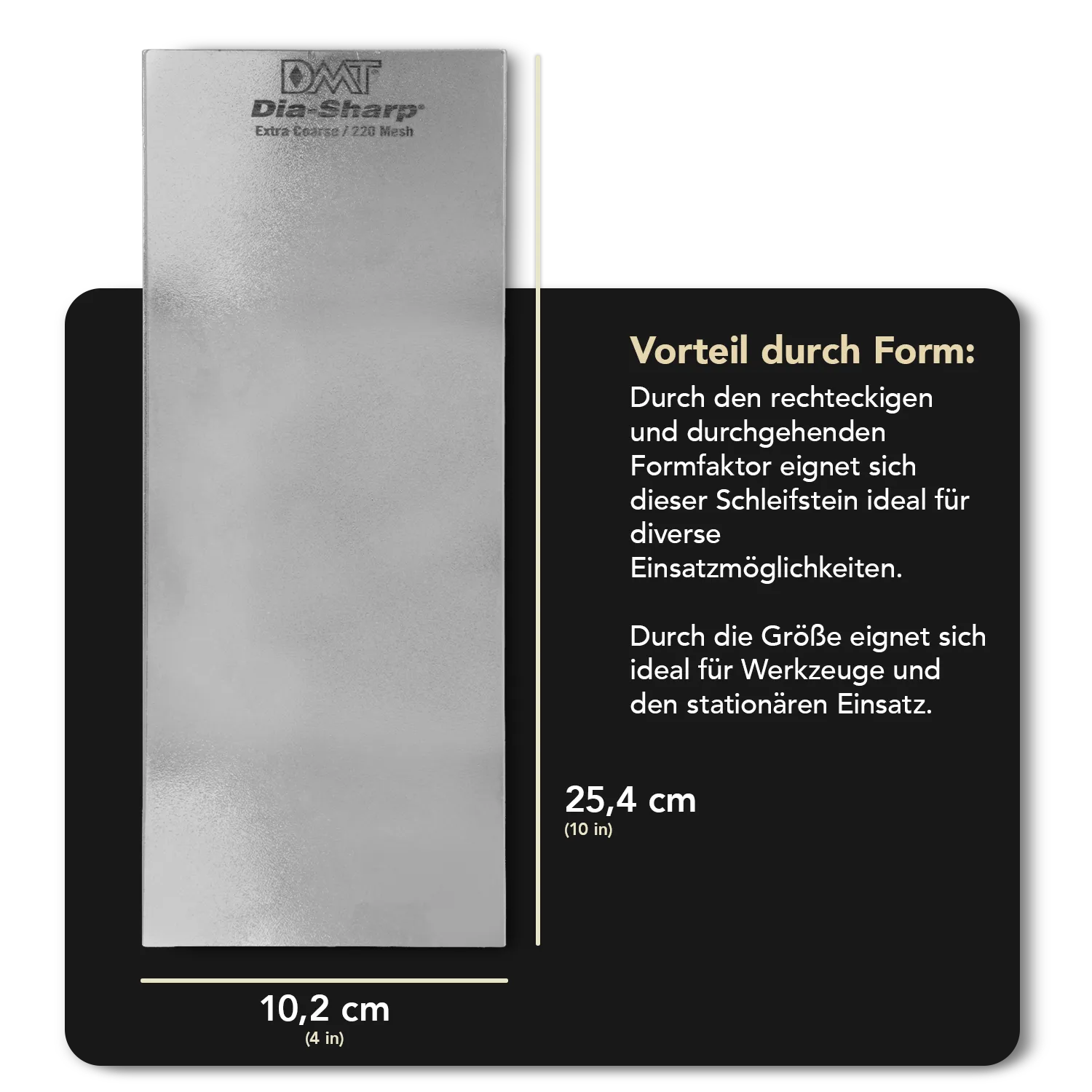 Dia-Sharp® Diamant Schleifstein 10" Extragrob / Grob, D10C/X