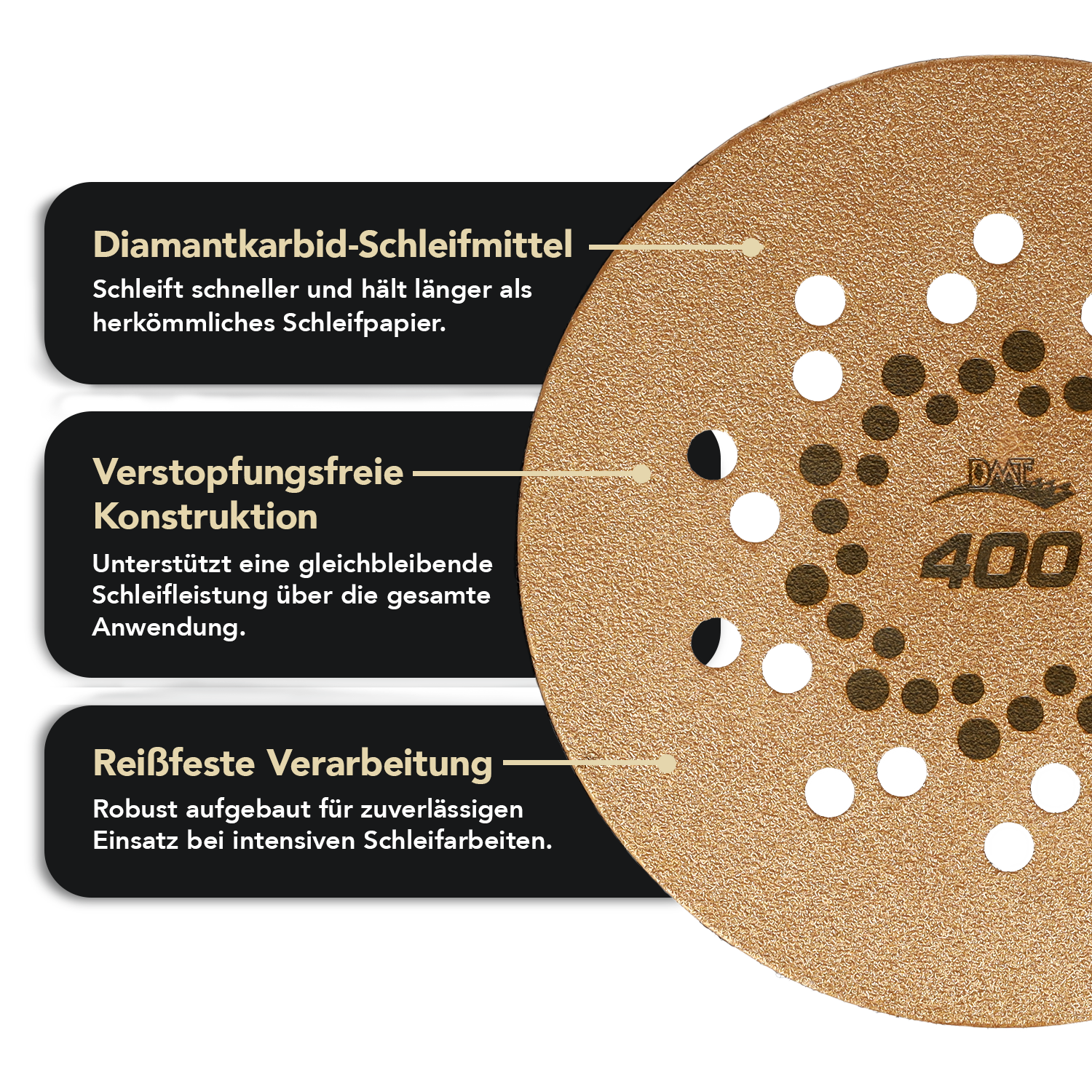DMAXX 5" Orbital Schleifscheibe – Körnung 400