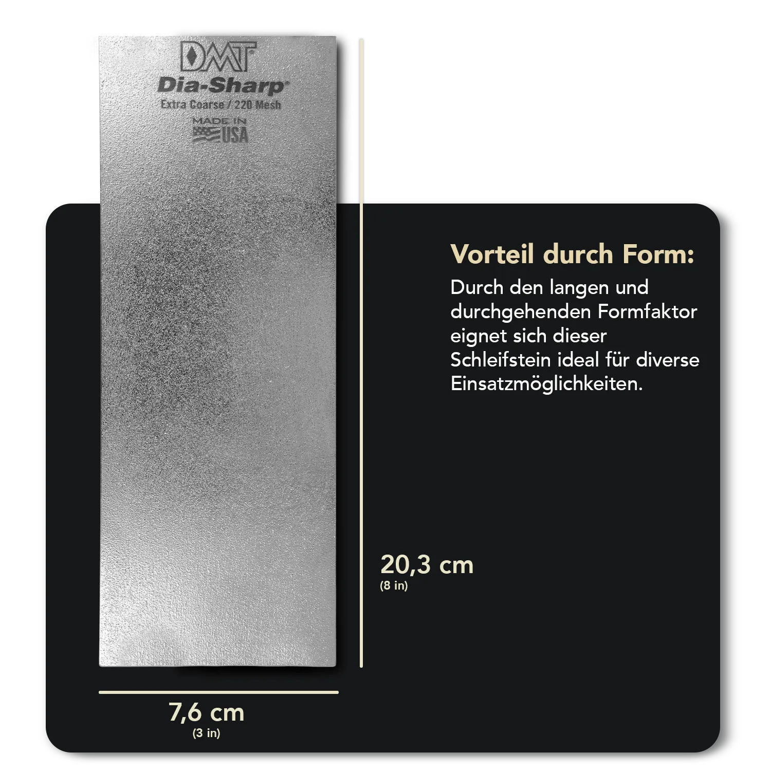 Dia-Sharp® Diamant Schleifstein 8" Extragrob, D8X