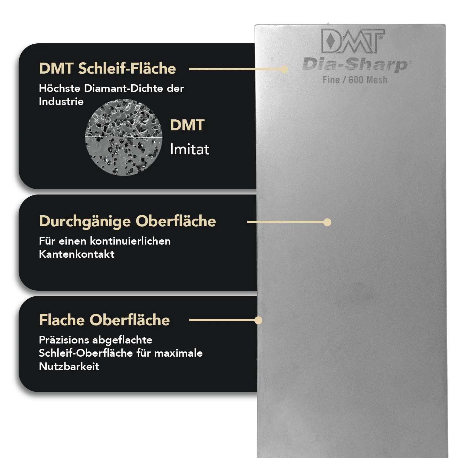 Dia-Sharp® Diamant Schleifstein 8" Fein / Extrafein, D8EF