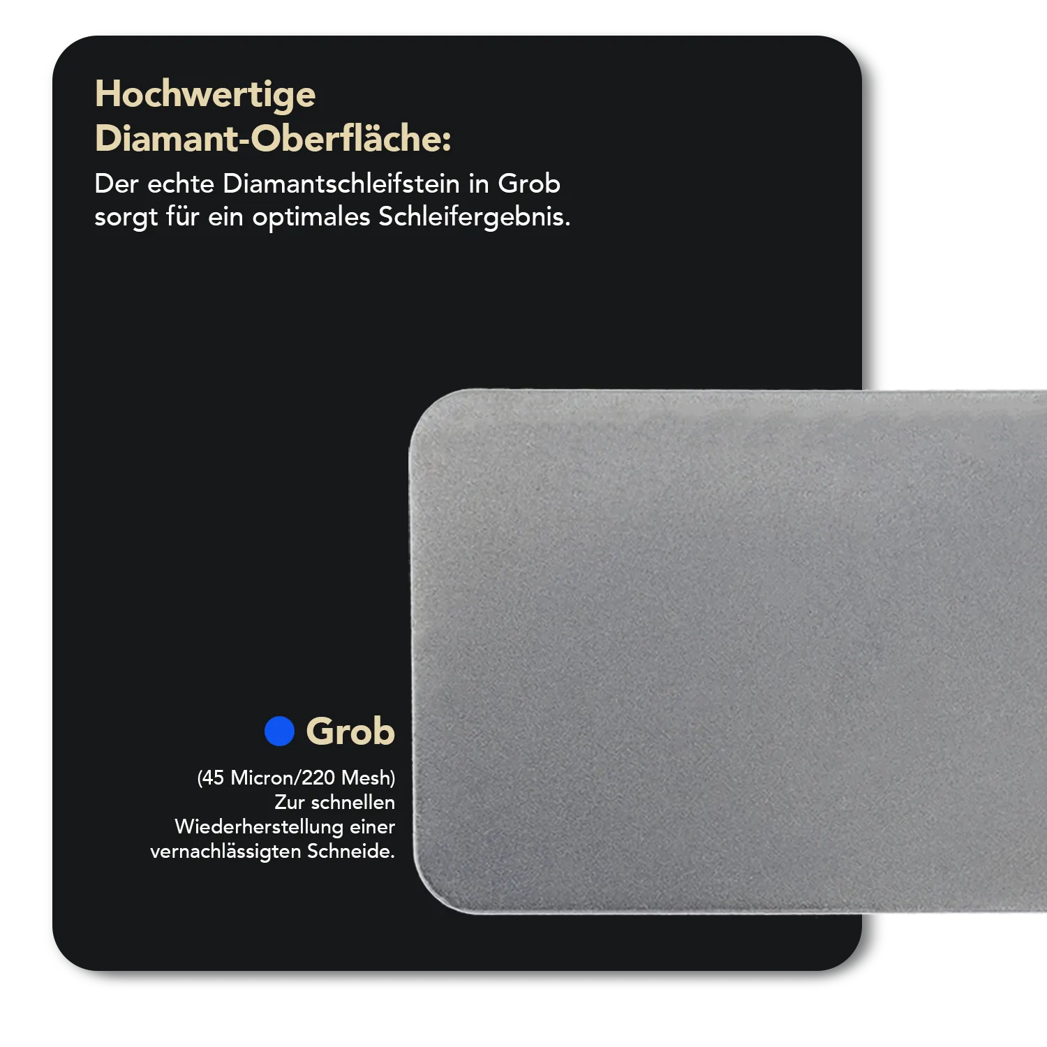 Dia-Sharp® Diamant Taschenschleifstein im Kreditkartenformat Grob, D3C